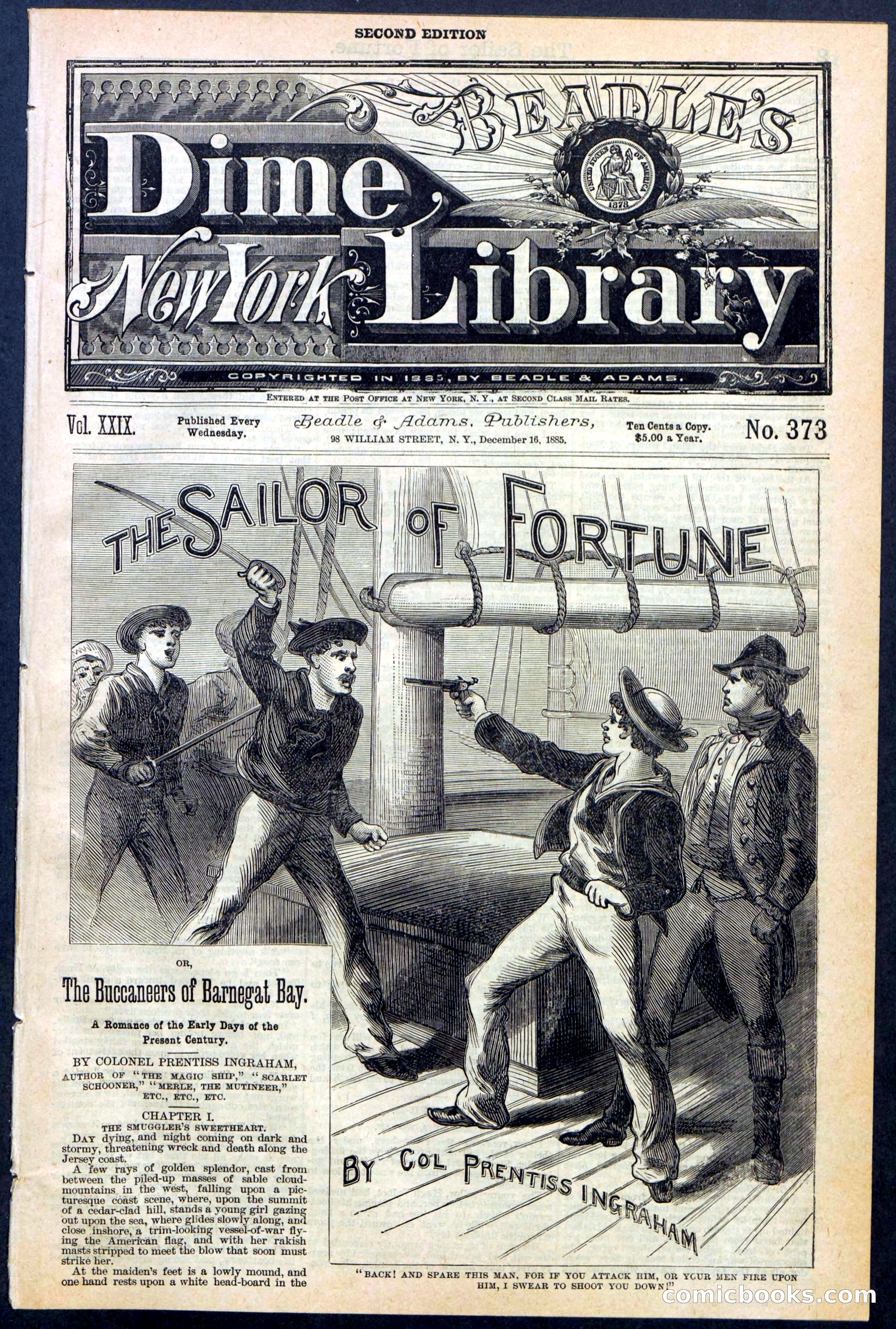 Beadle's New York Dime Library No. 373 — page 1 of 32