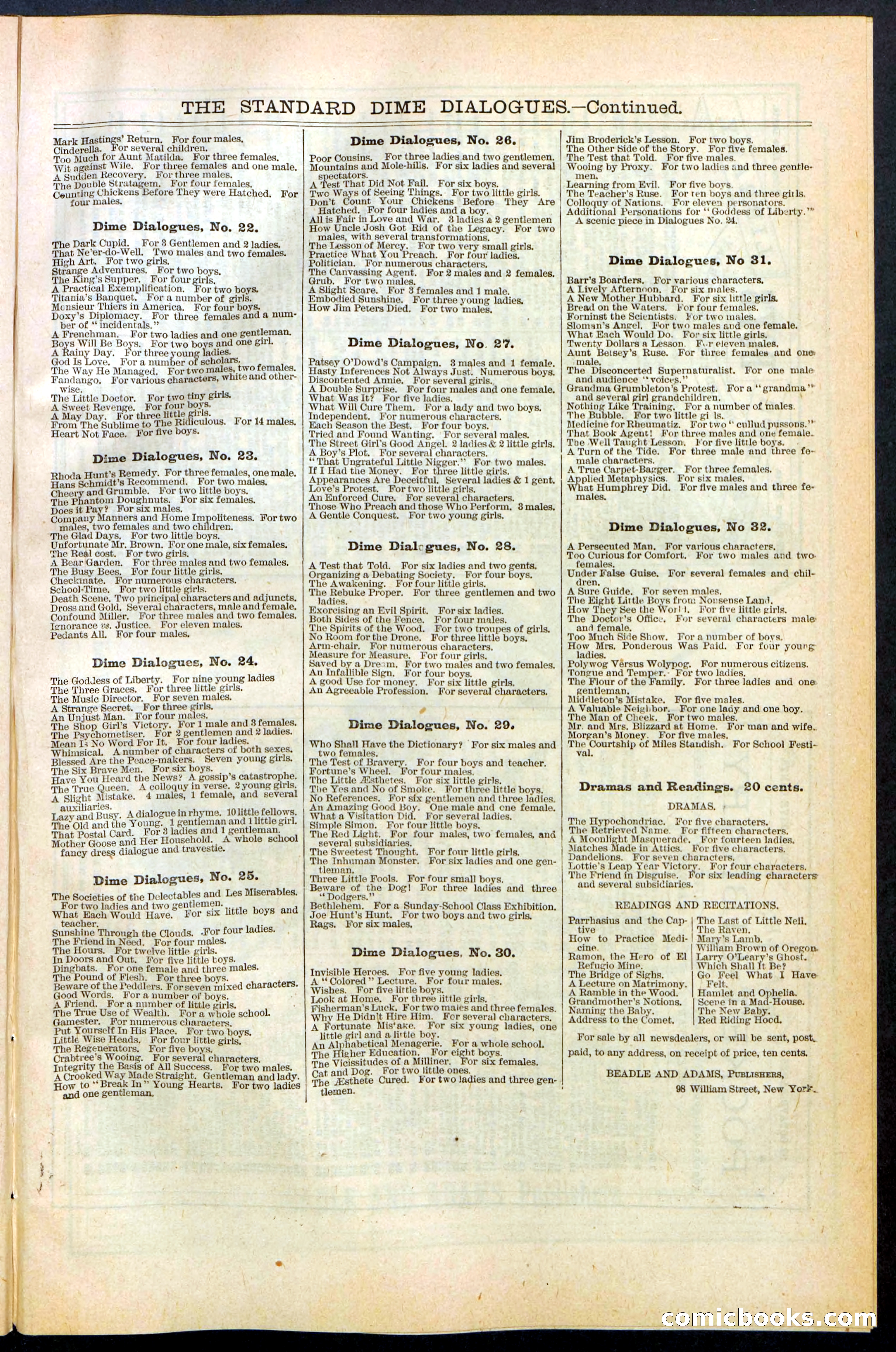 Beadle's New York Dime Library No. 373 — page 27 of 32