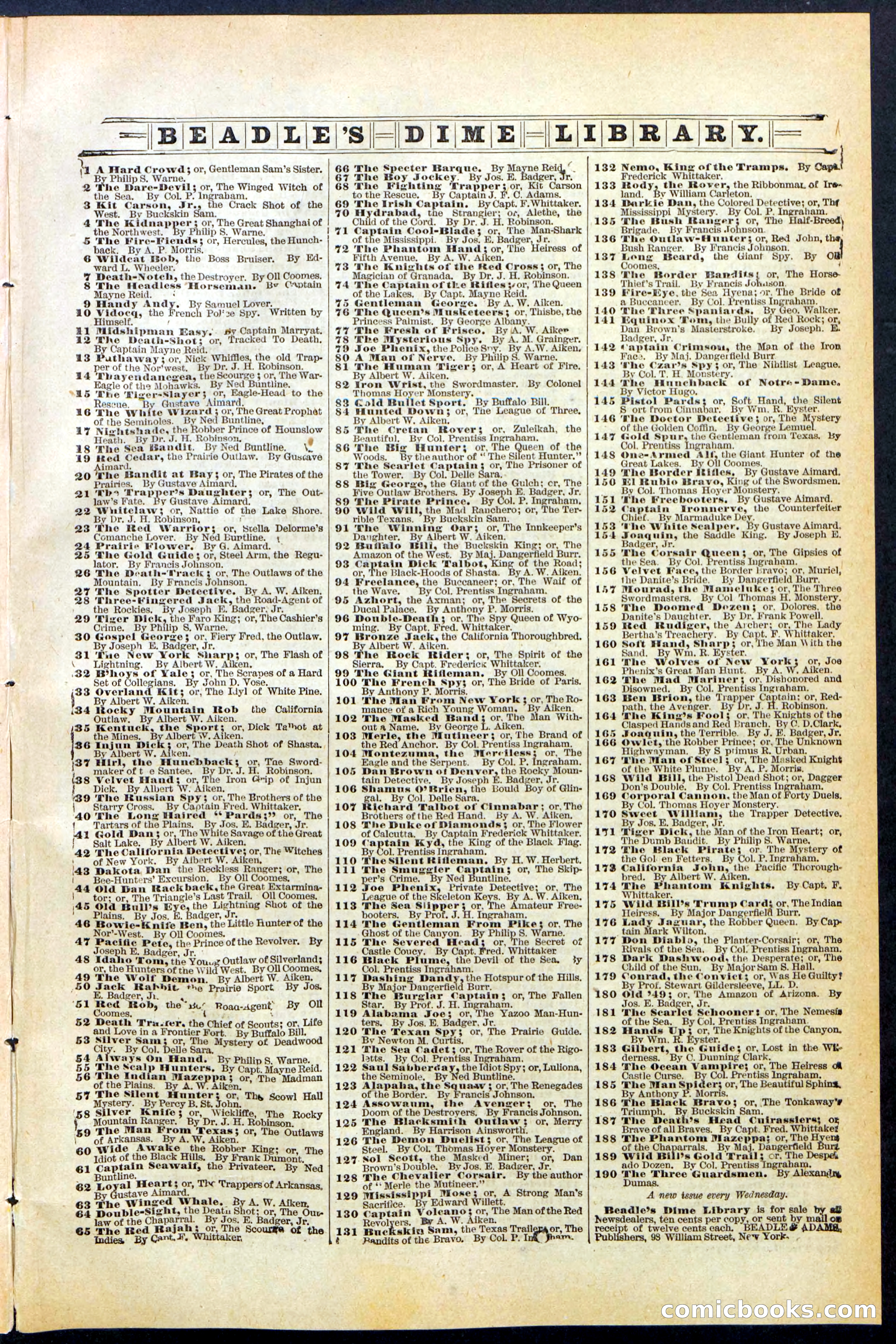 Beadle's New York Dime Library No. 373 — page 31 of 32