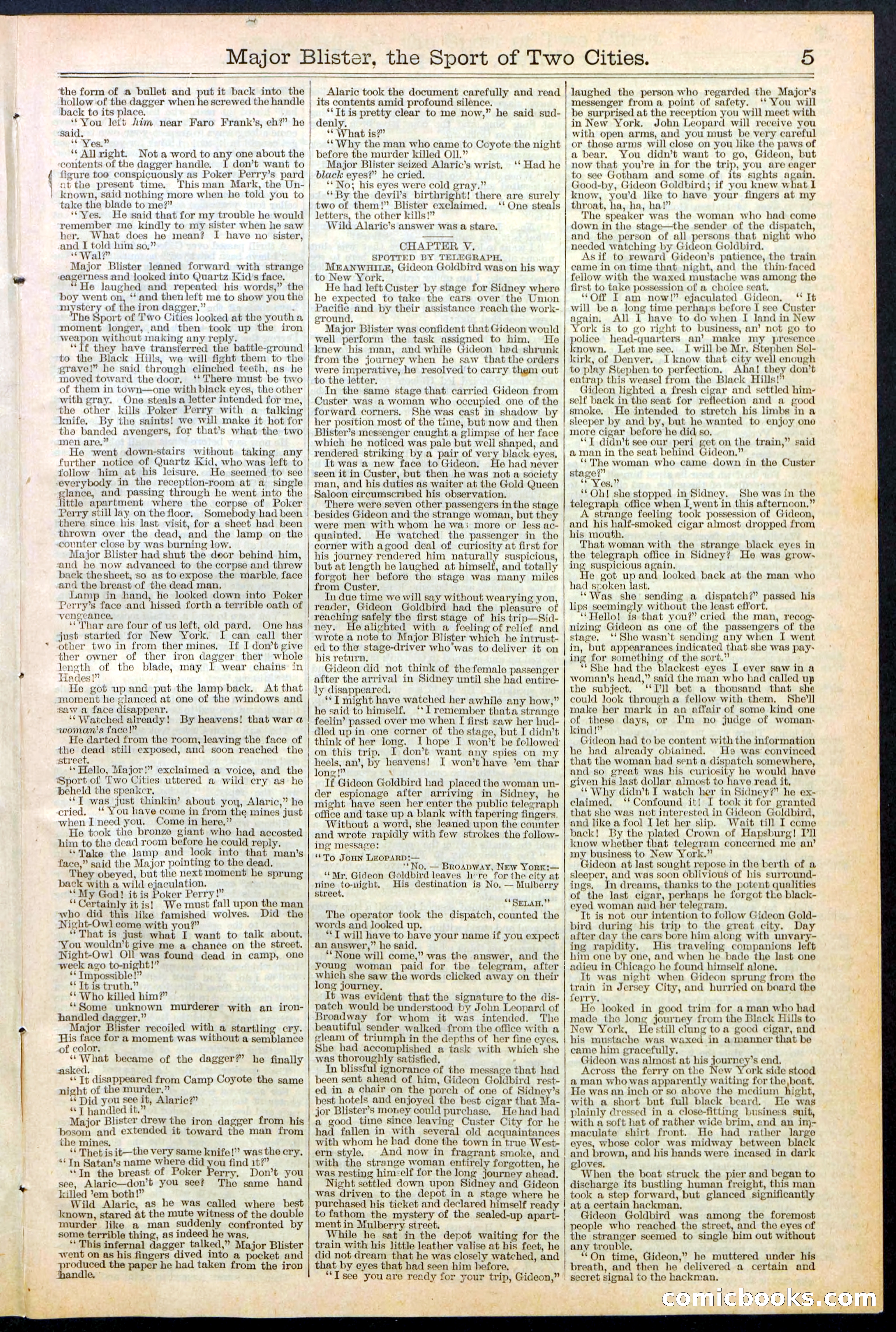 Beadle's New York Dime Library, No. 374 — page 5 of 32