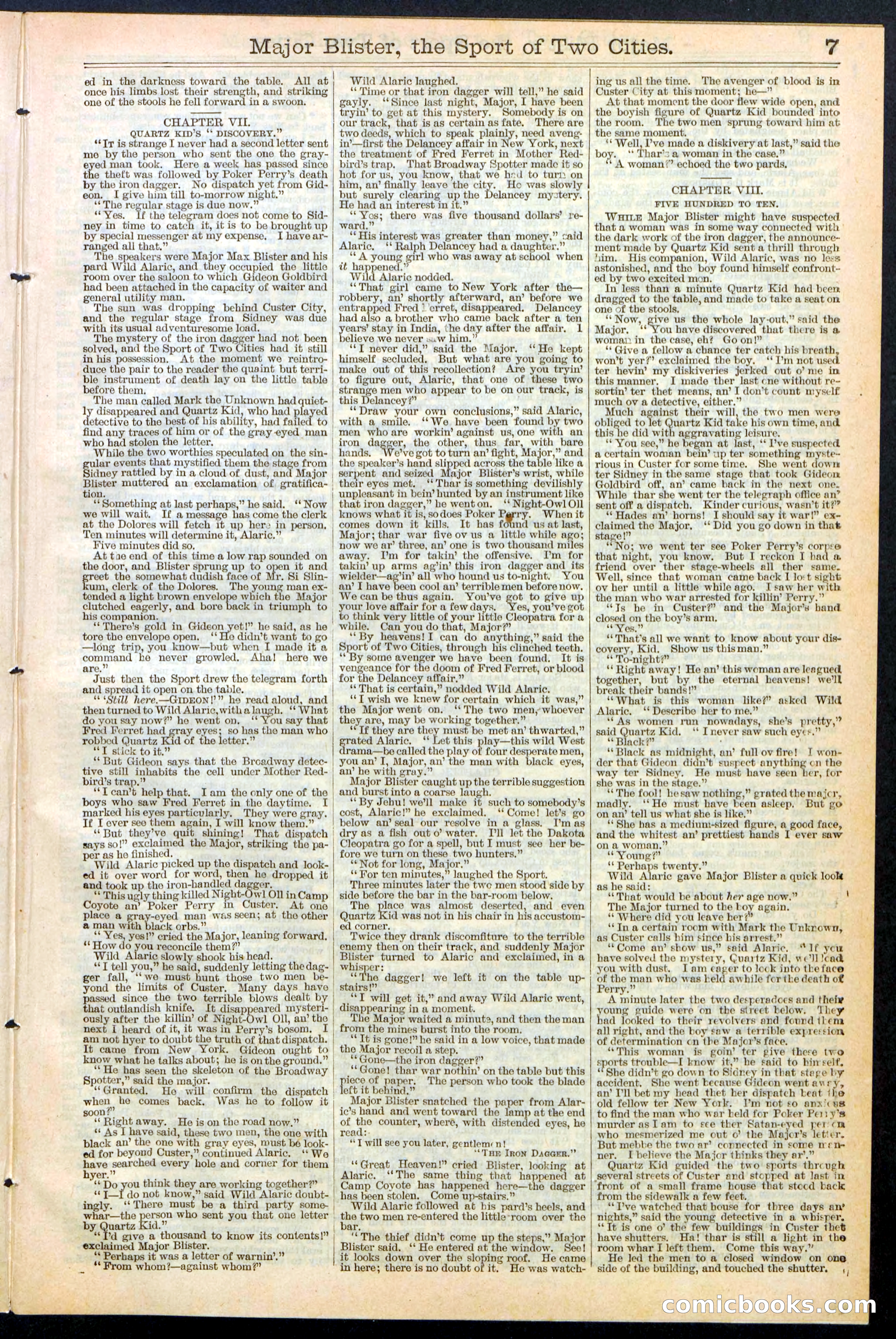 Beadle's New York Dime Library, No. 374 — page 7 of 32