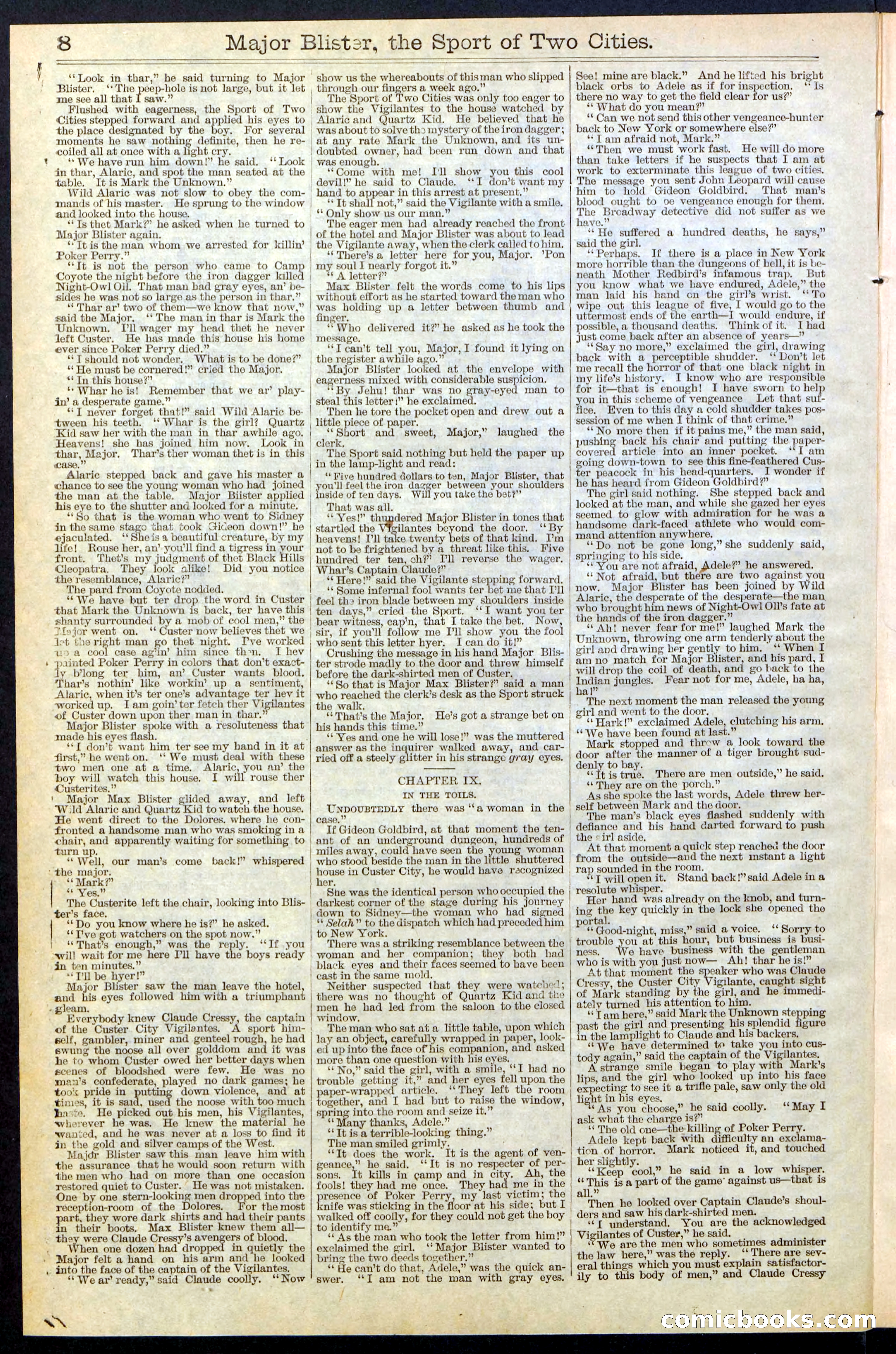 Beadle's New York Dime Library, No. 374 — page 8 of 32