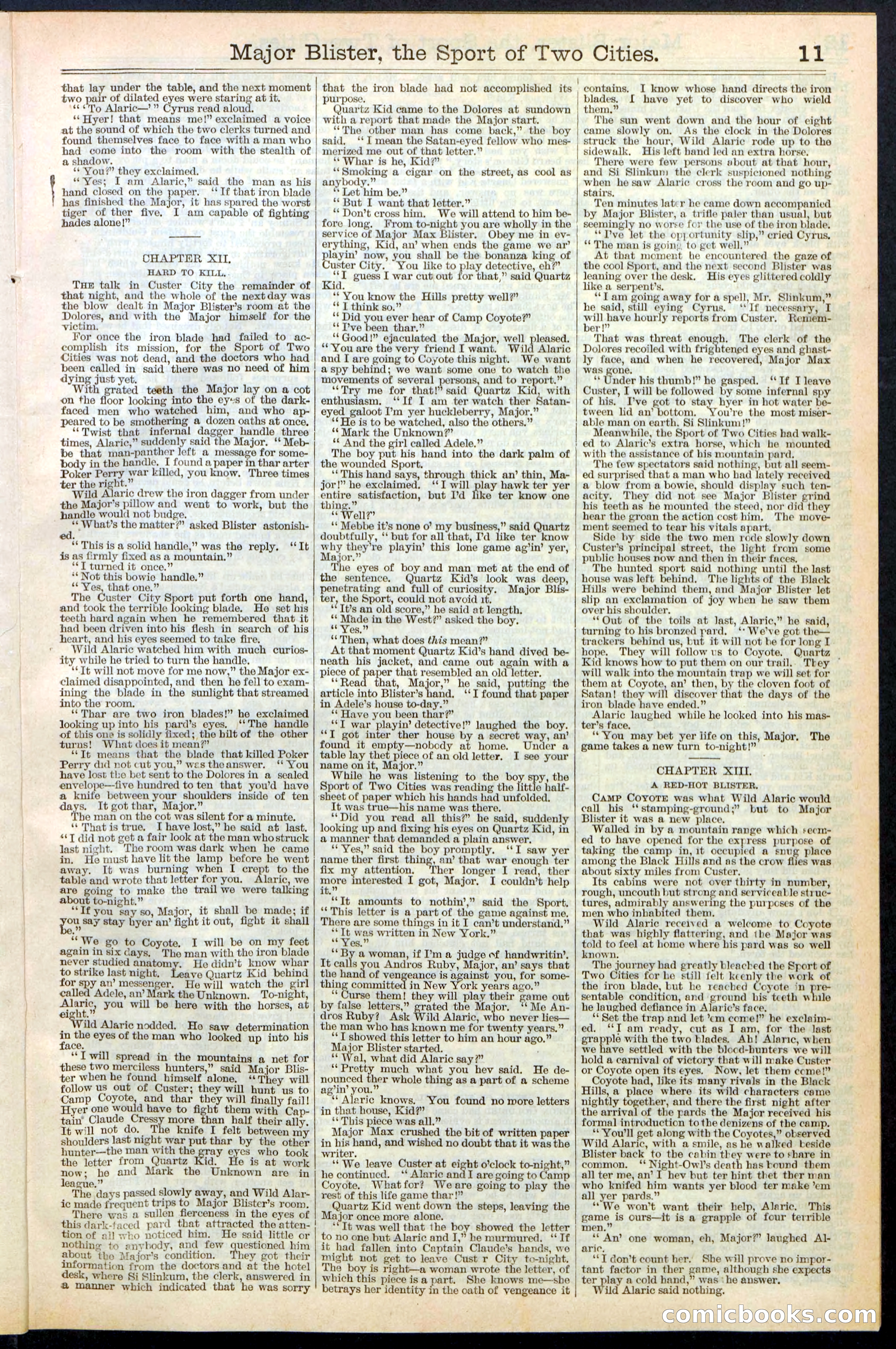 Beadle's New York Dime Library, No. 374 — page 11 of 32