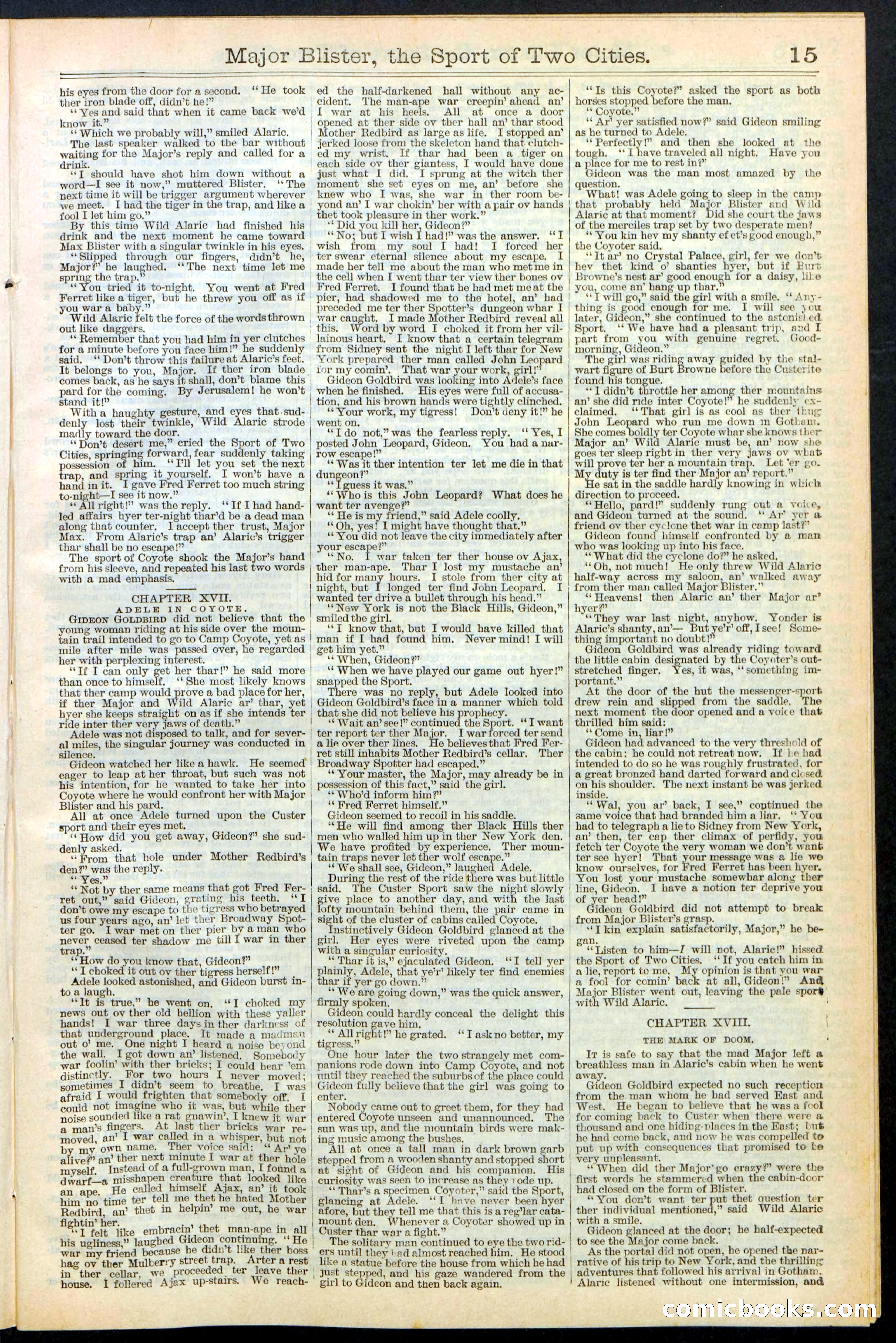 Beadle's New York Dime Library, No. 374 — page 15 of 32