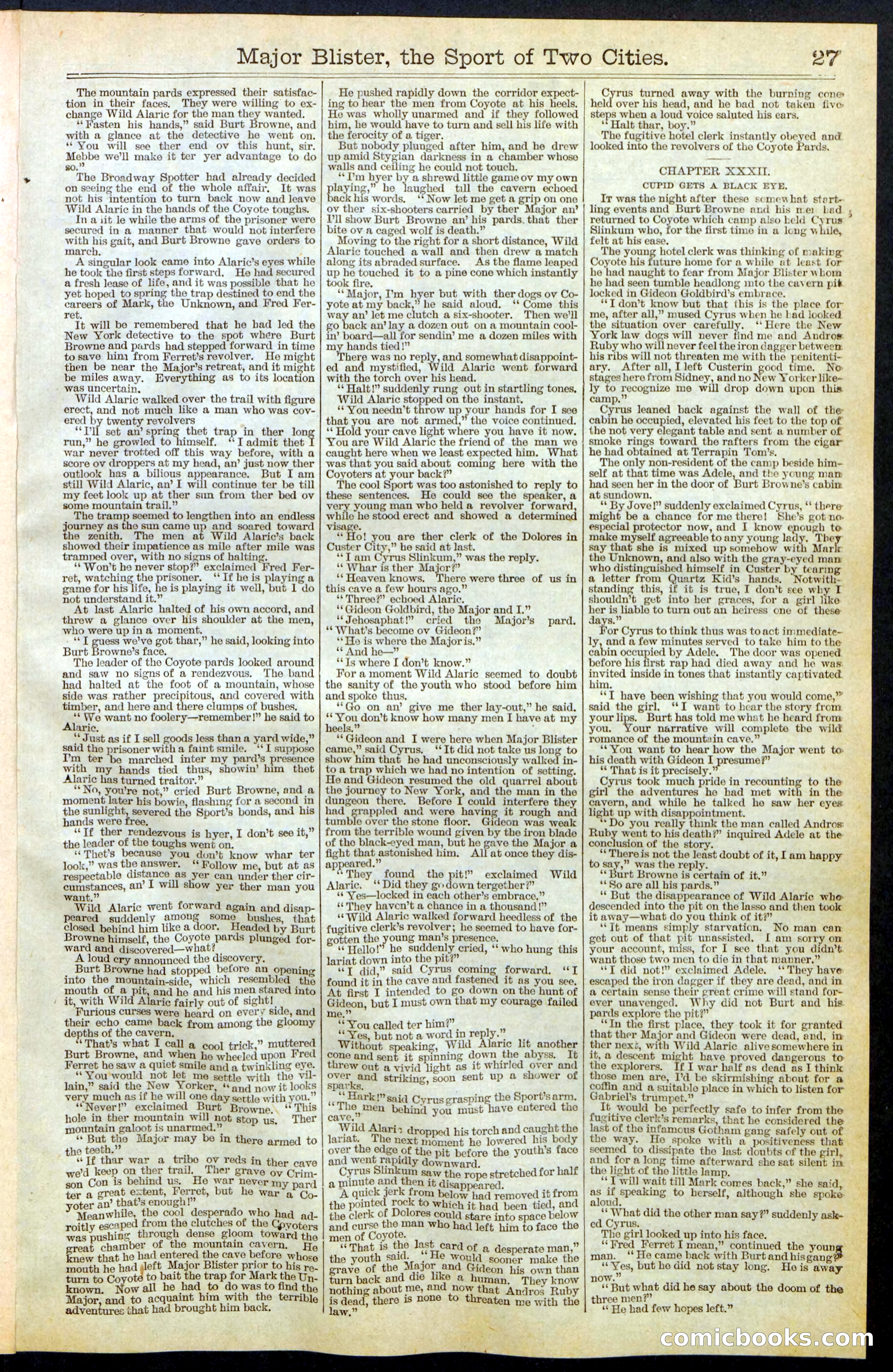 Beadle's New York Dime Library, No. 374 — page 27 of 32