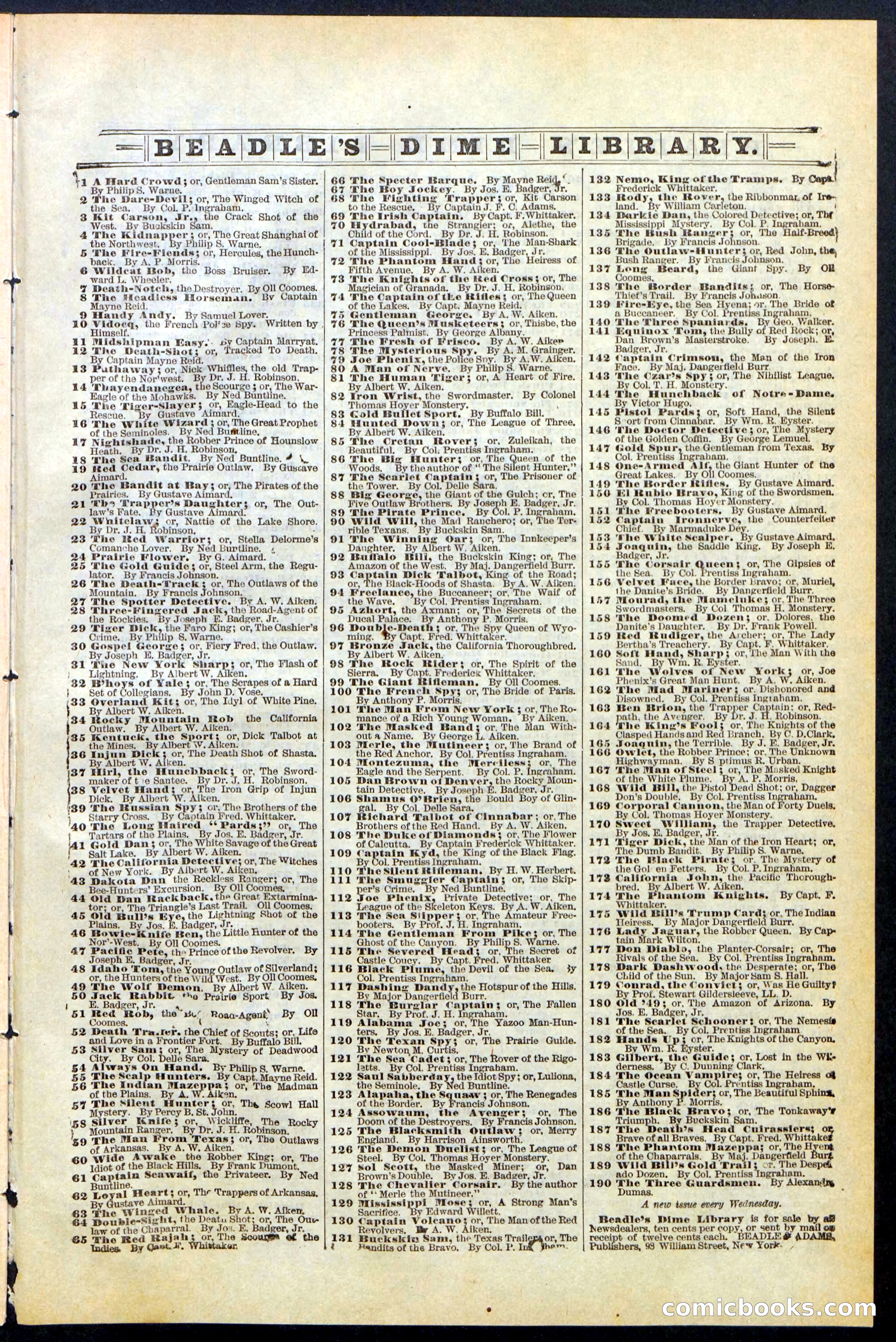 Beadle's New York Dime Library, No. 374 — page 31 of 32