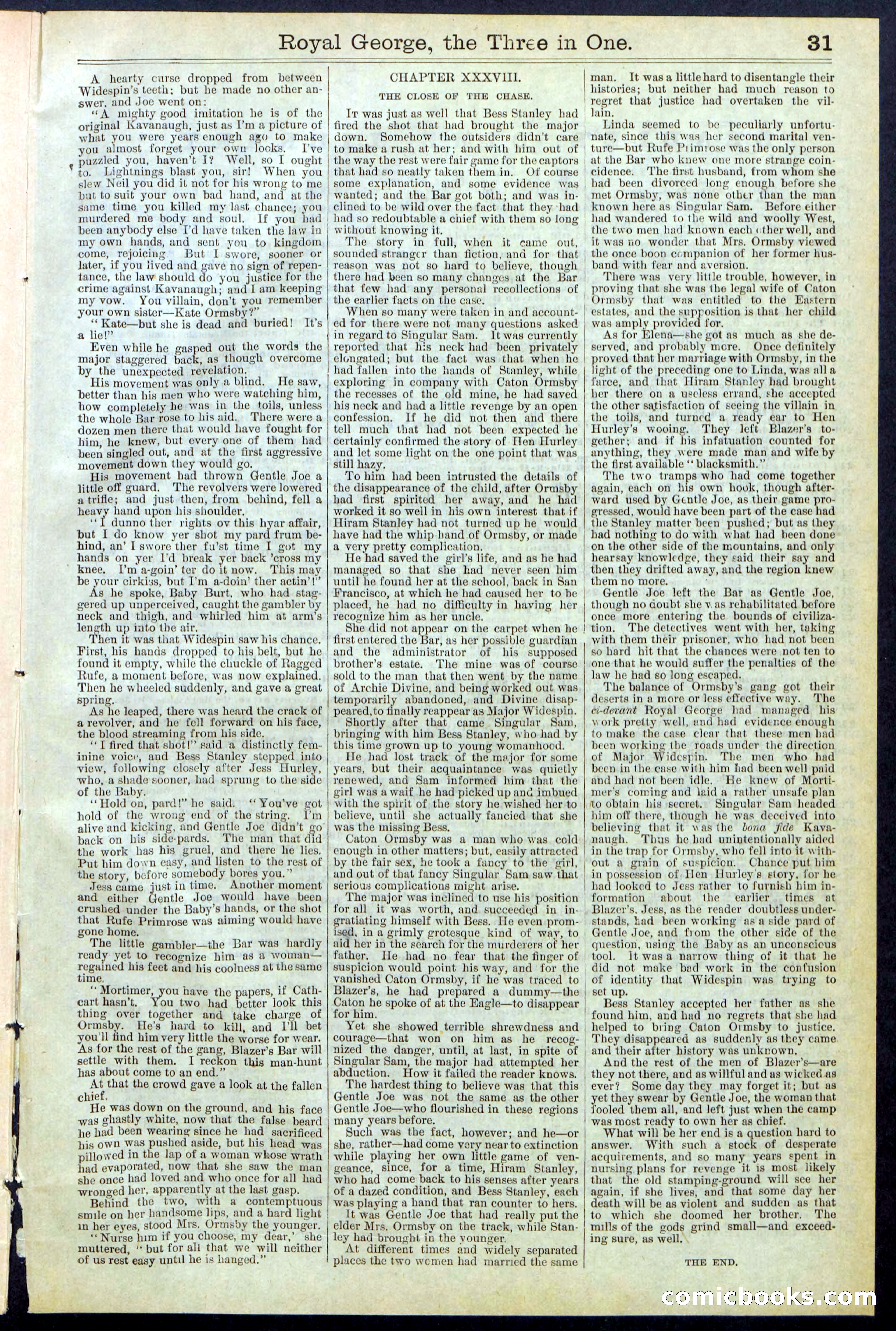 Beadle's New York Dime Library, No. 375 — page 31 of 32