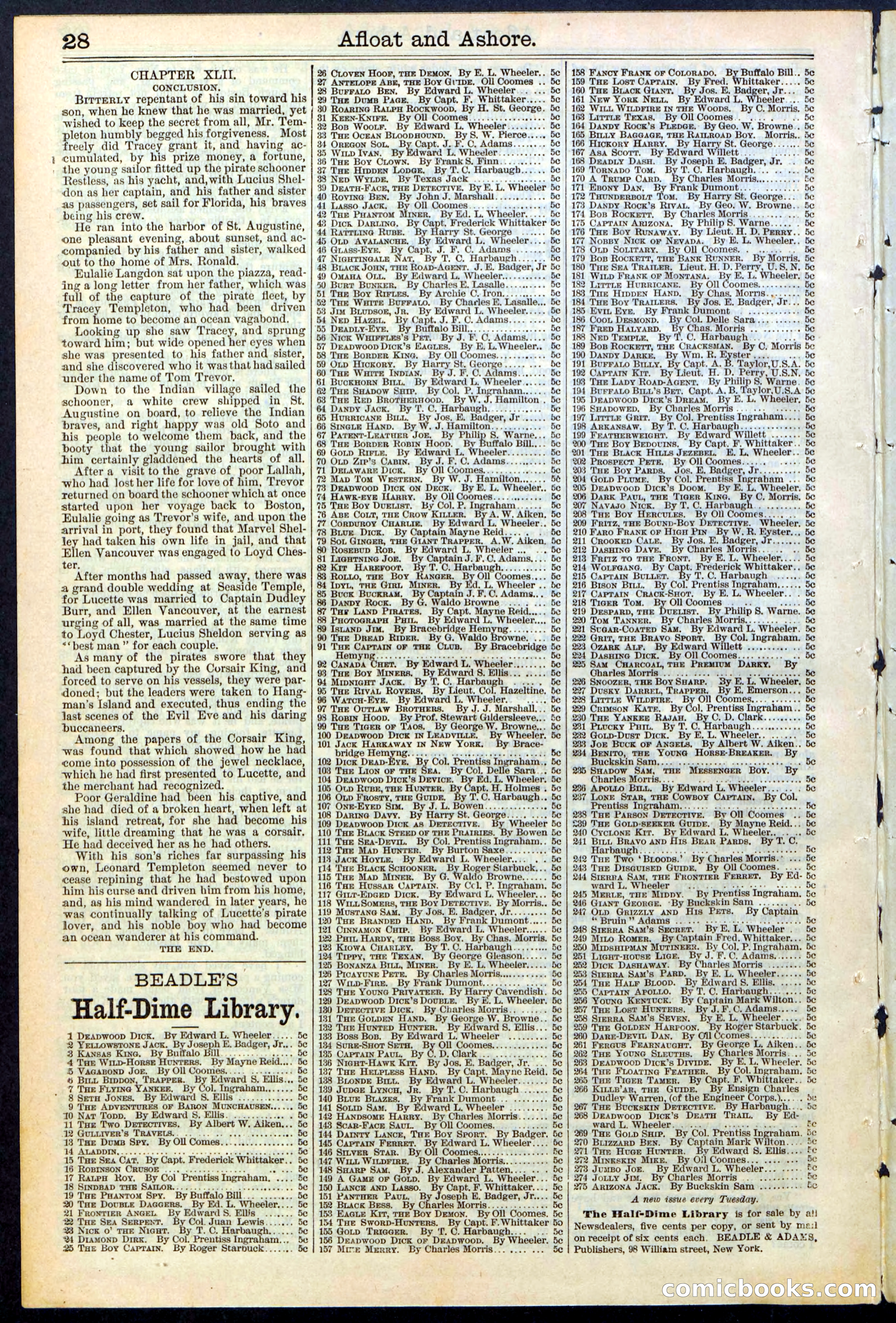 Beadle's Dime Library No. 377 — page 28 of 34