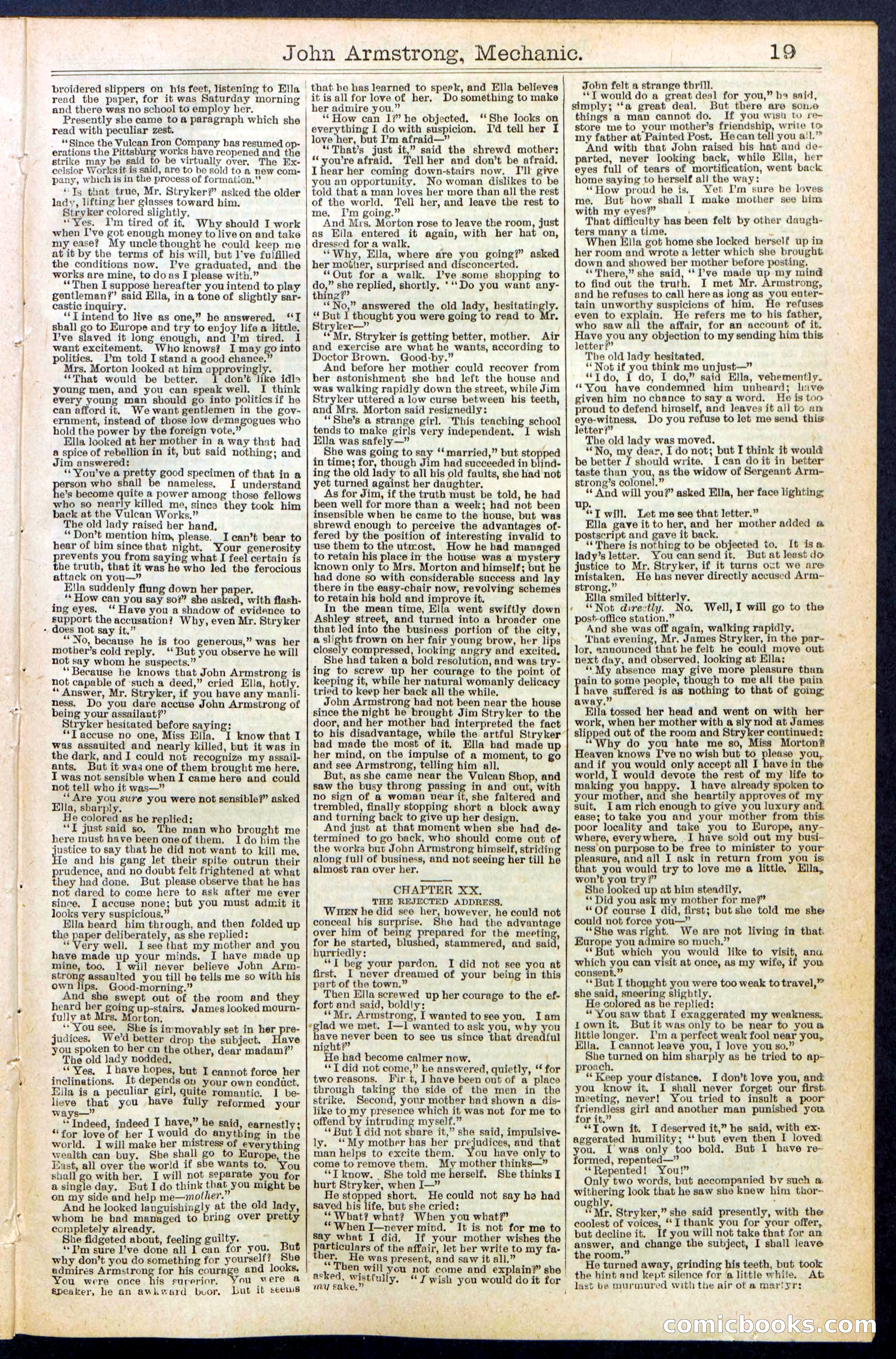 Beadle's New York Dime Library, No. 378 — page 19 of 32