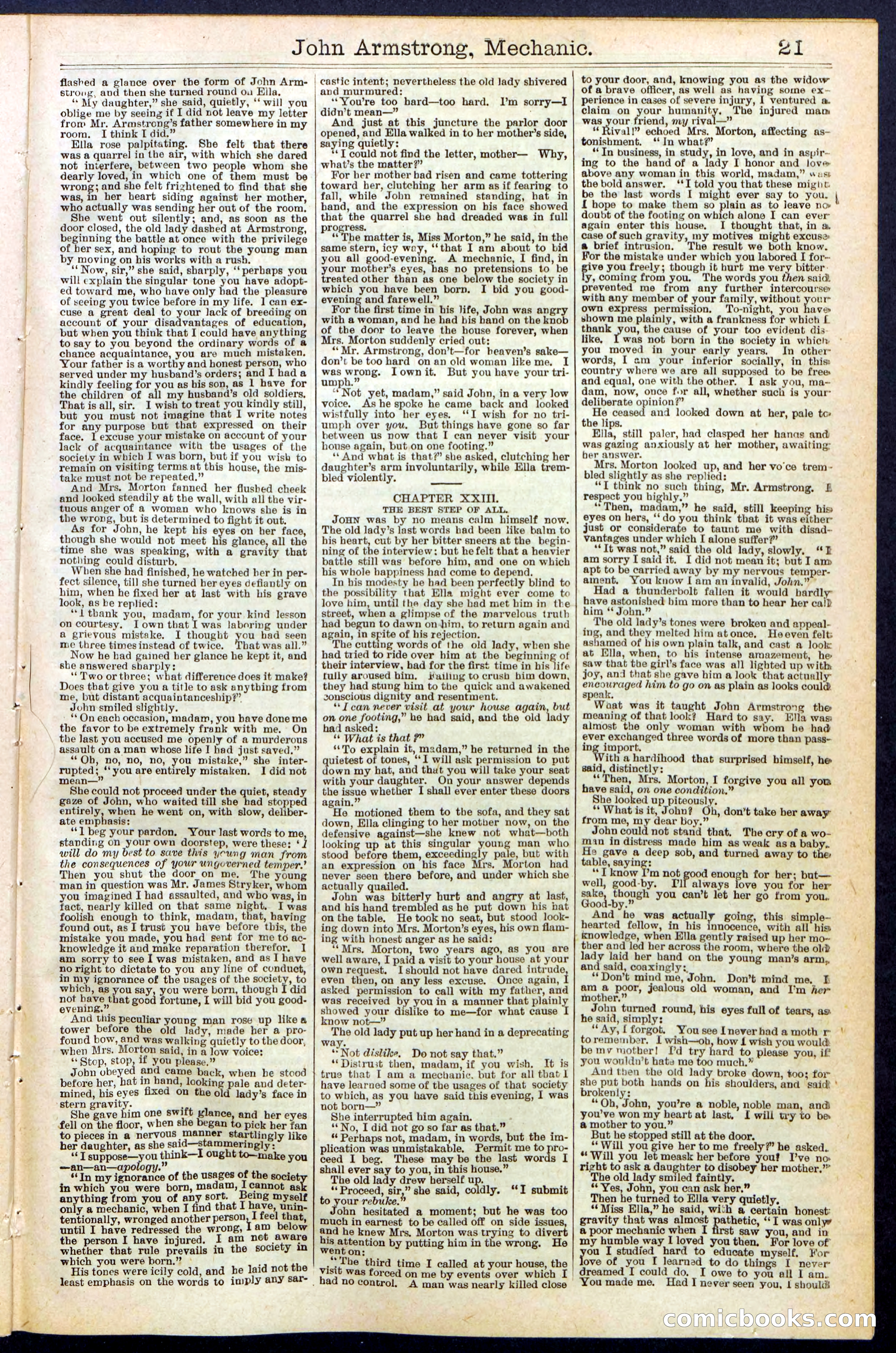 Beadle's New York Dime Library, No. 378 — page 21 of 32