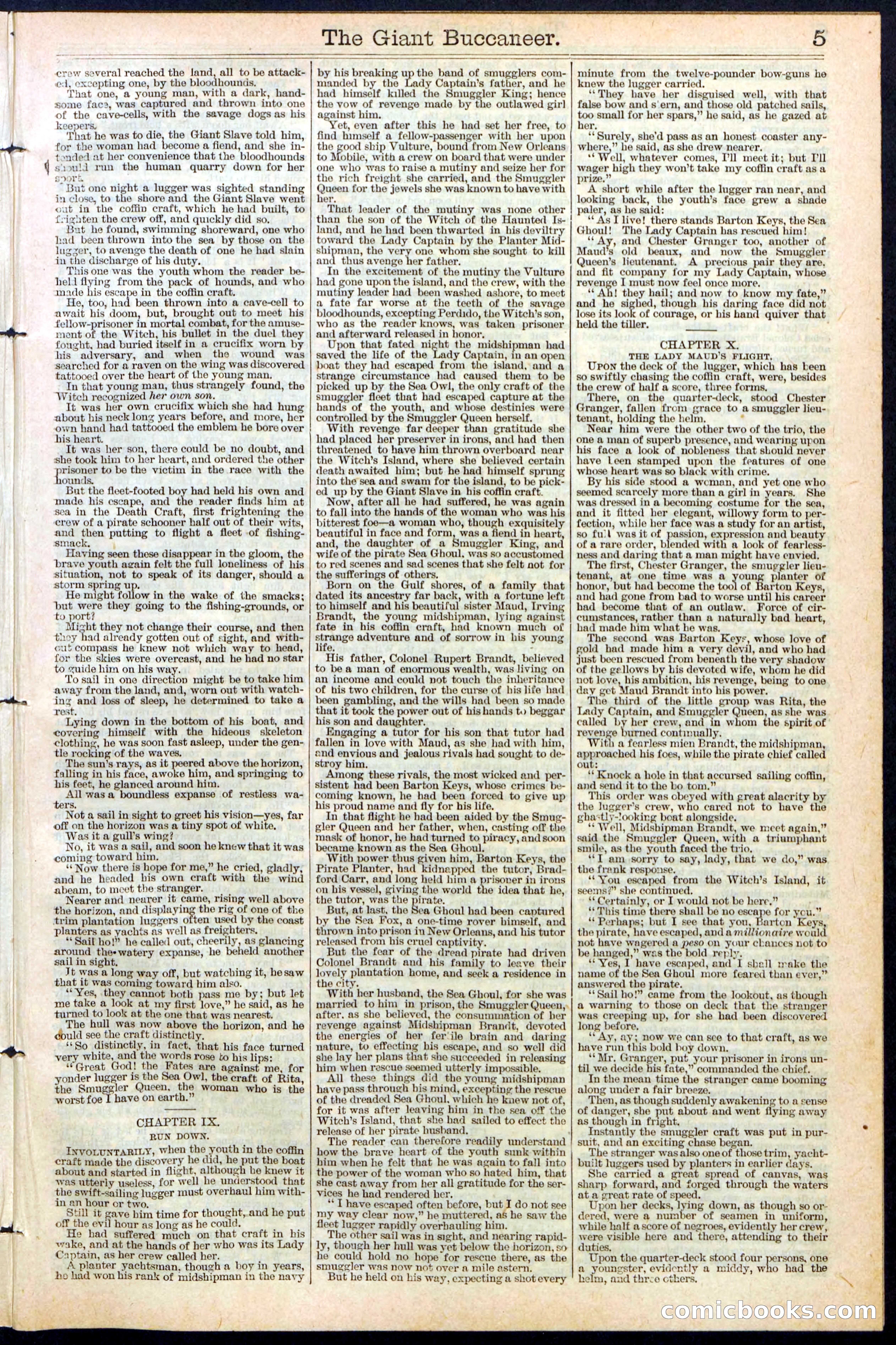 Beadle's Dime Library No. 388: The Giant Buccaneer — page 5 of 32