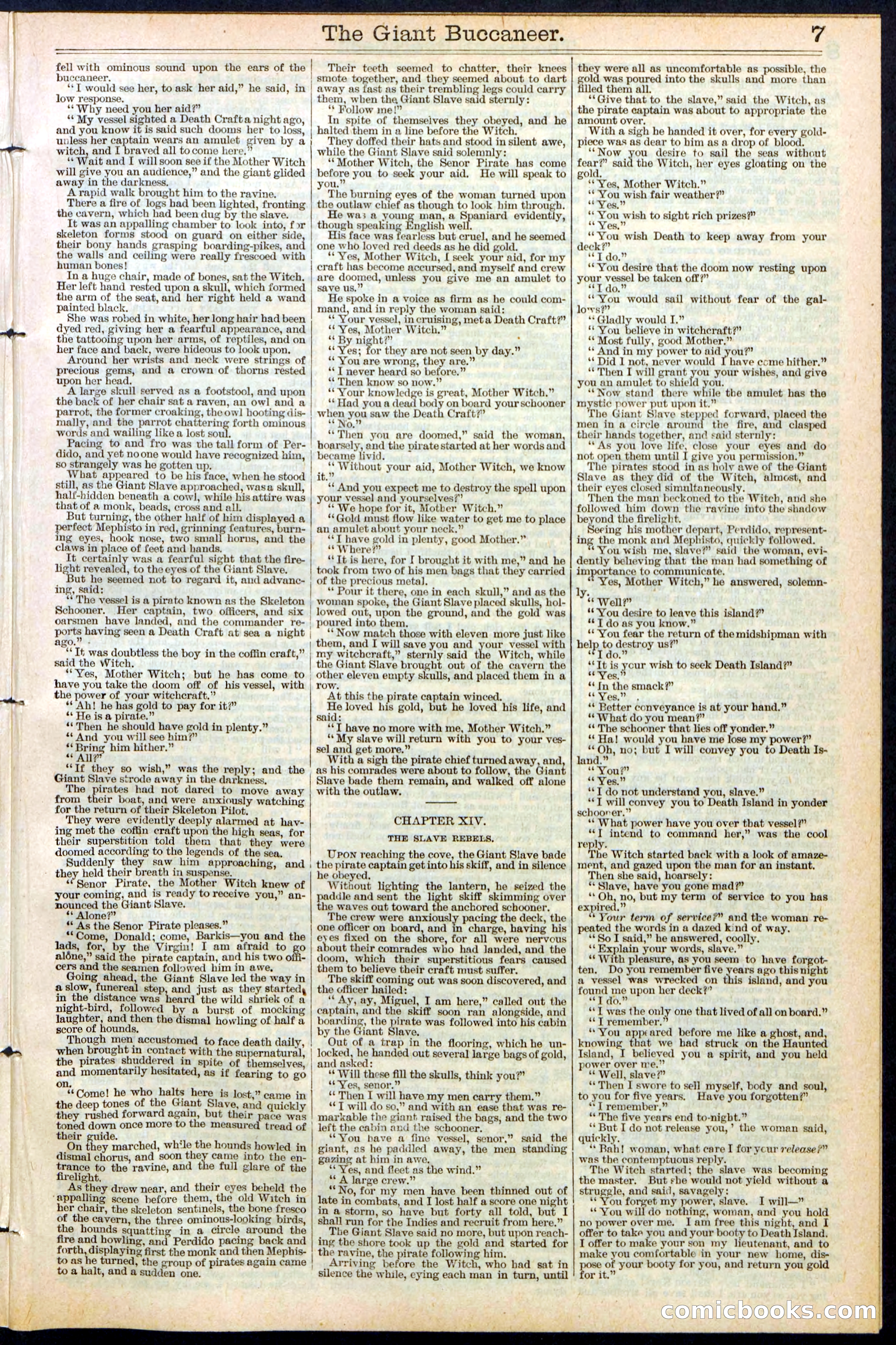 Beadle's Dime Library No. 388: The Giant Buccaneer — page 7 of 32