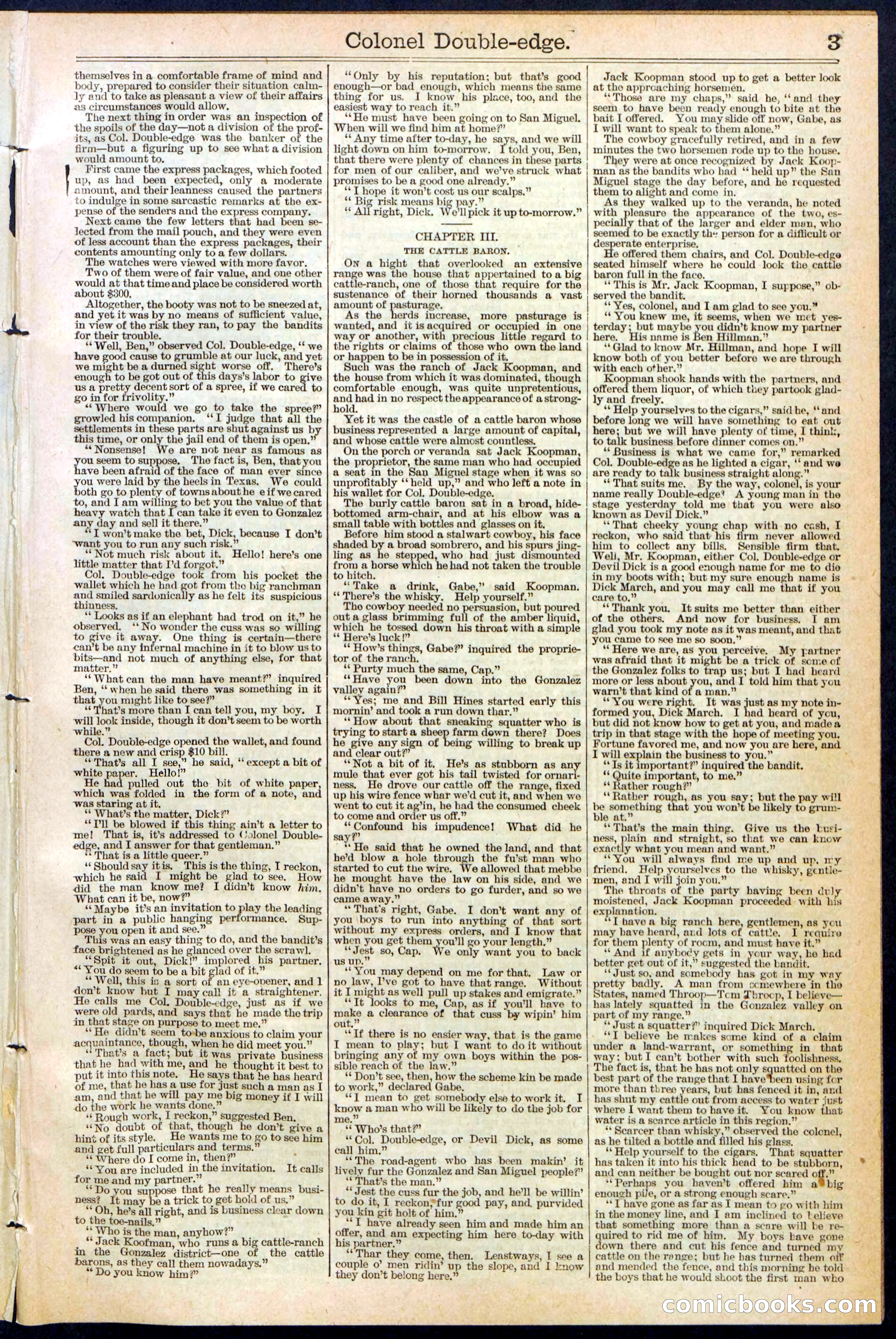 Beadle's New York Dime Library No. 389 — page 3 of 32