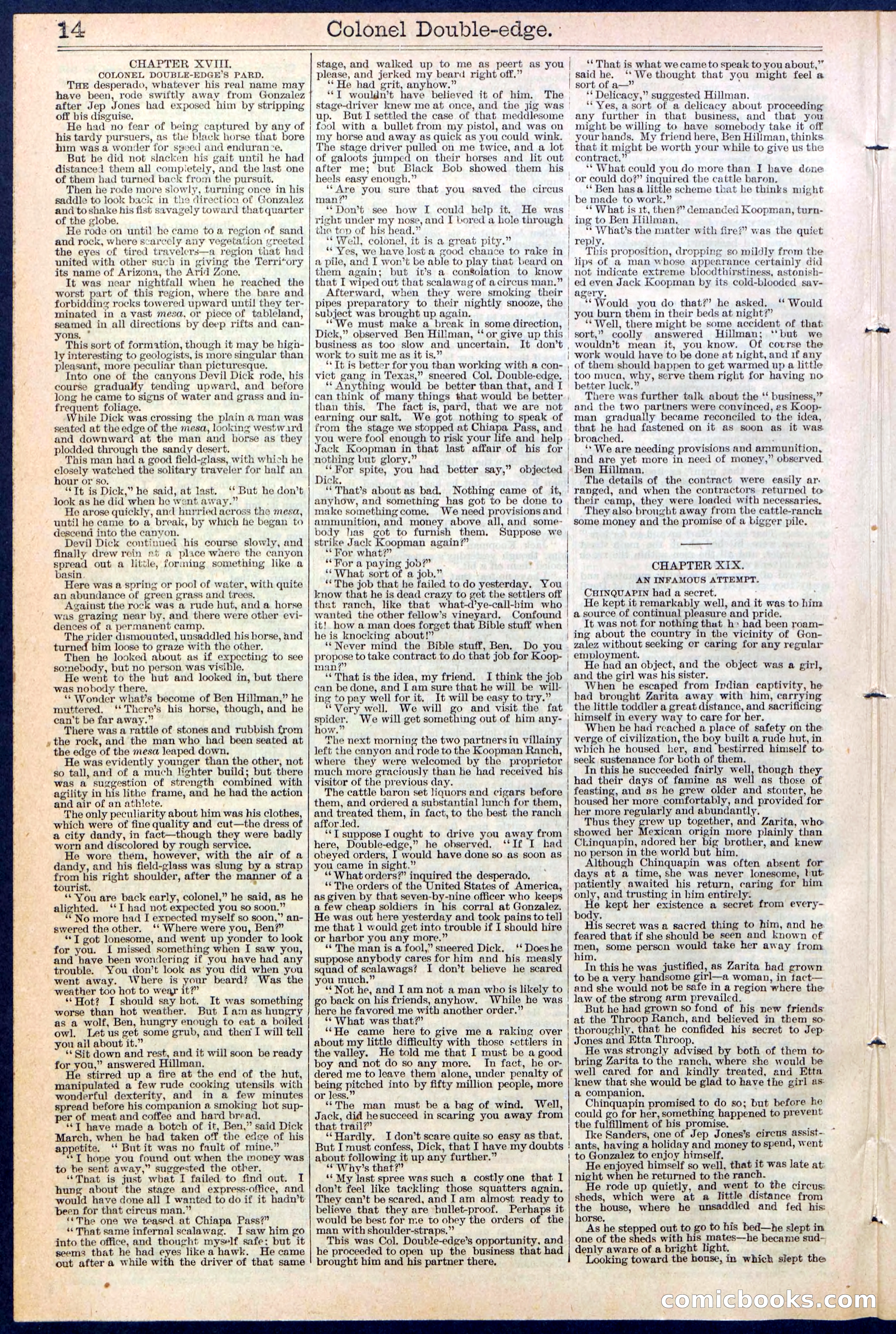 Beadle's New York Dime Library No. 389 — page 14 of 32