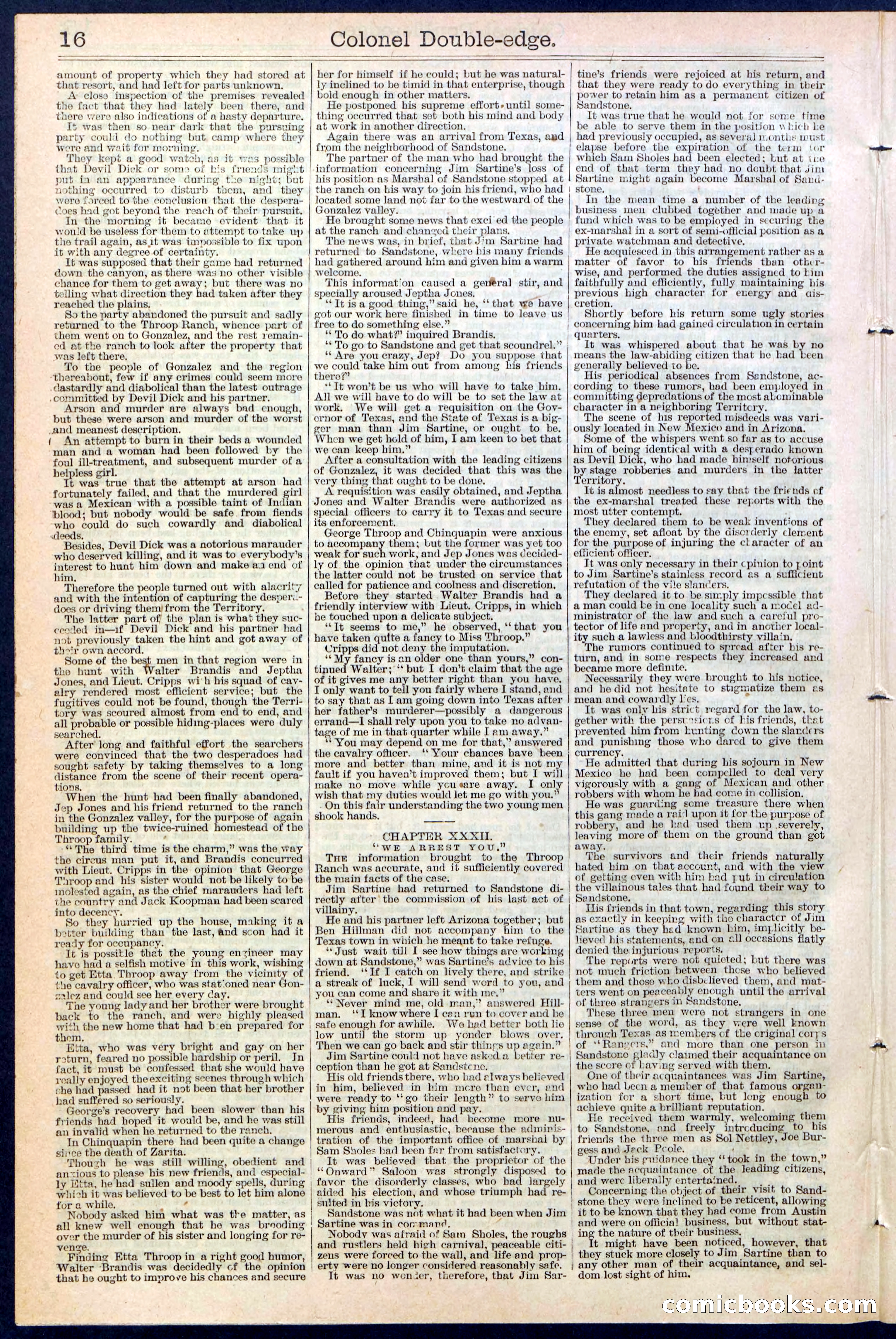 Beadle's New York Dime Library No. 389 — page 16 of 32