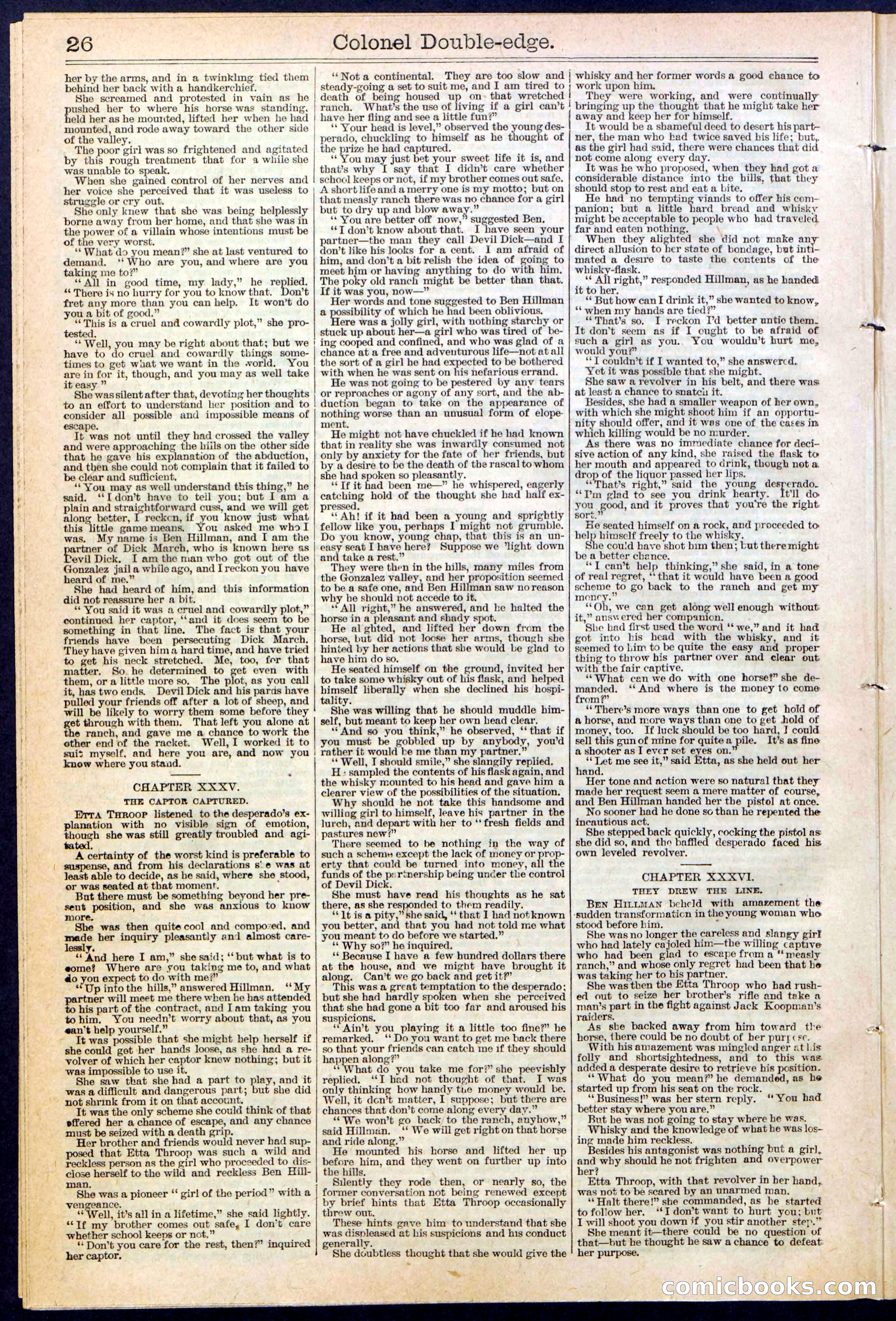 Beadle's New York Dime Library No. 389 — page 26 of 32