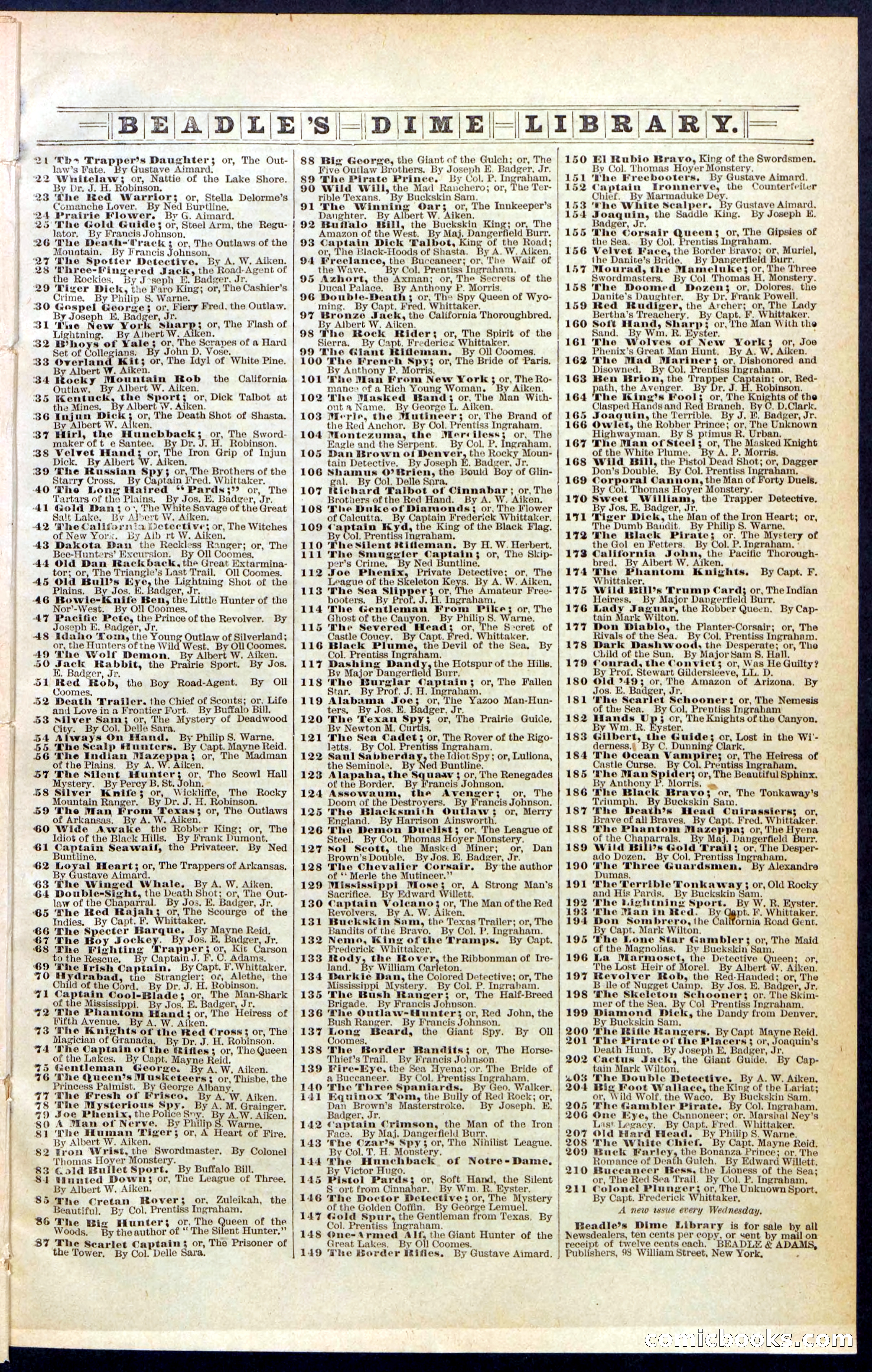 Beadle's New York Dime Library No. 389 — page 31 of 32