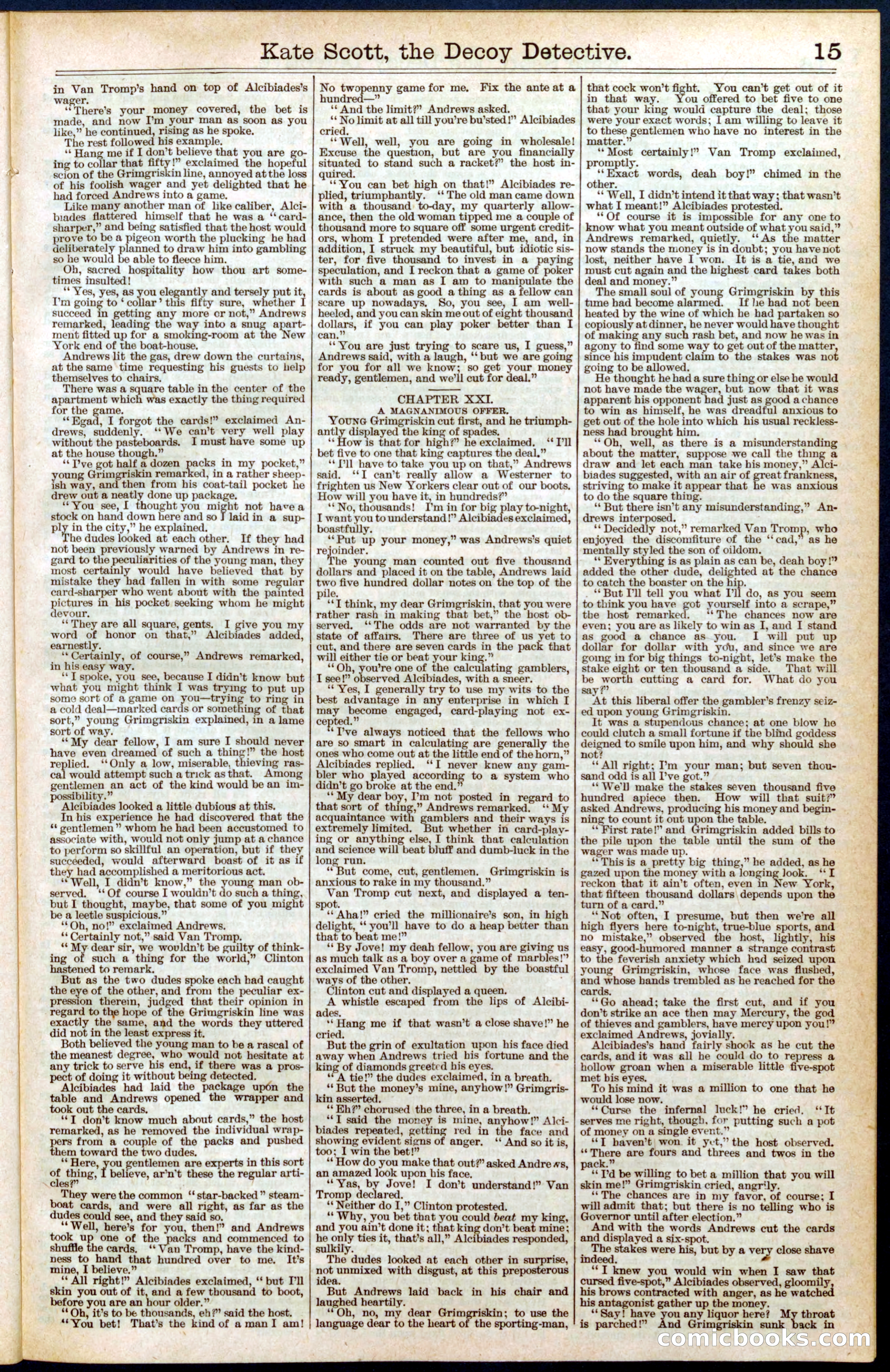 Beadle's Dime Library No. 391 — page 15 of 32