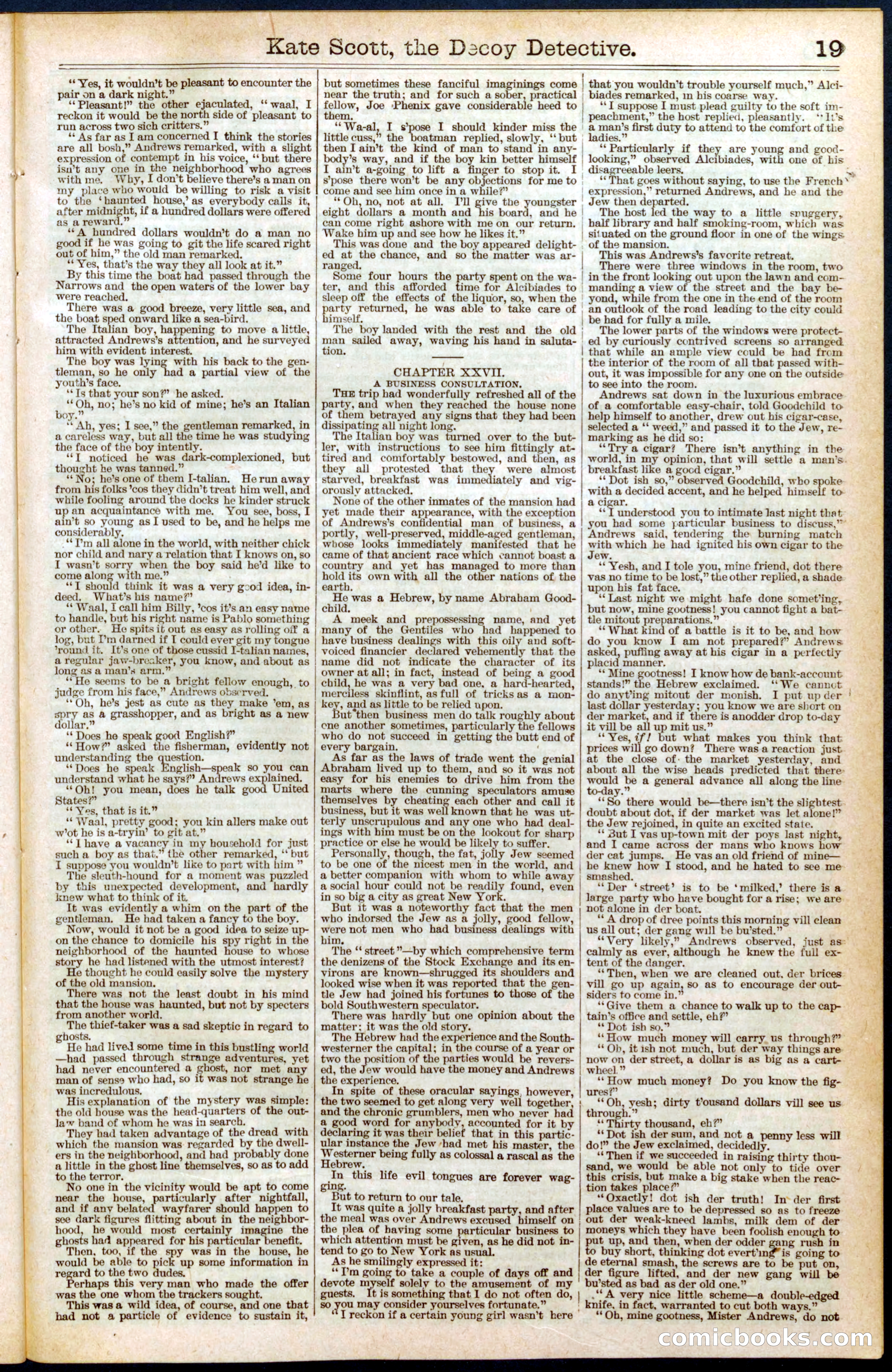Beadle's Dime Library No. 391 — page 19 of 32