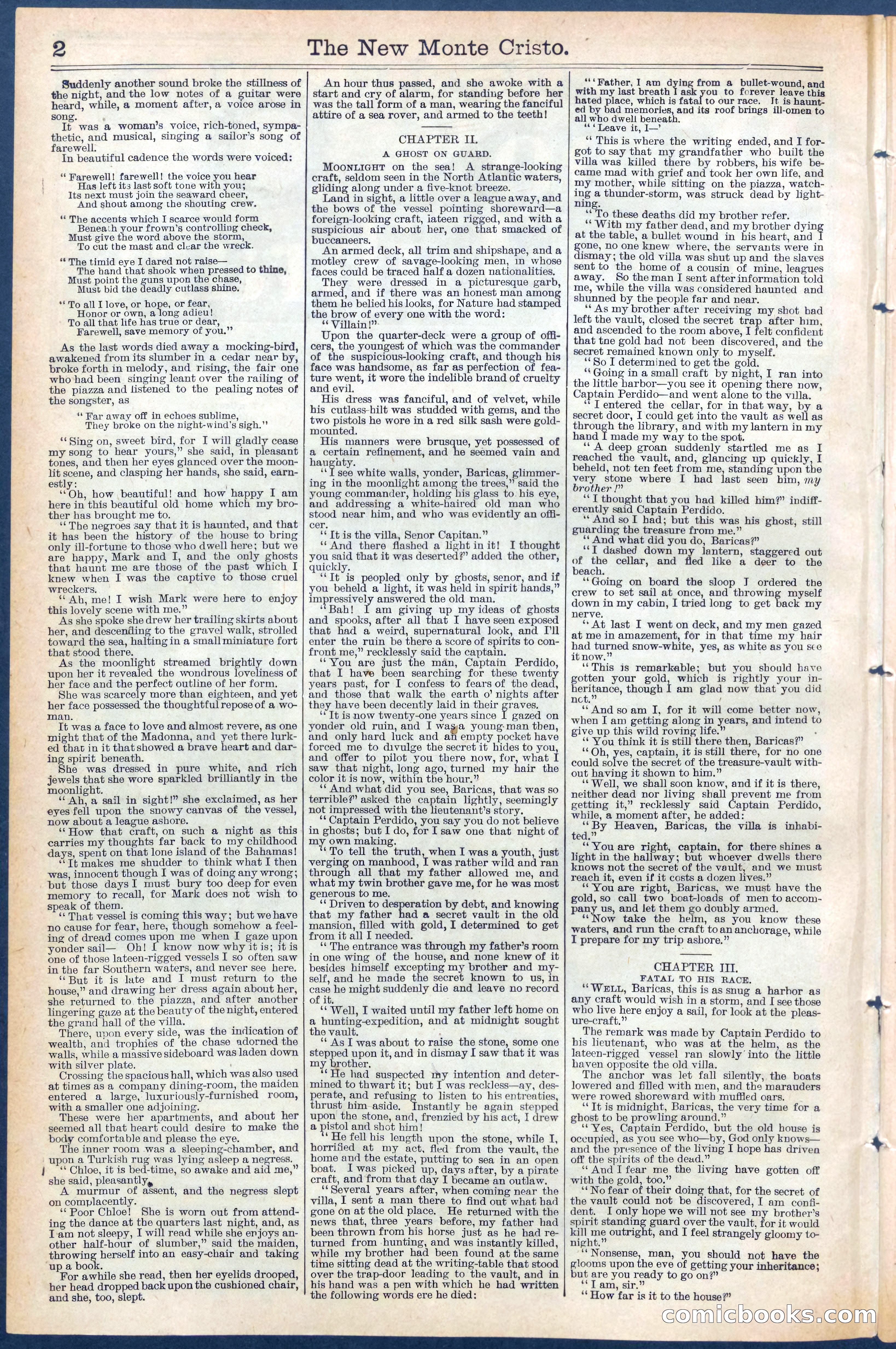 Beadle's Dime Library No. 399: The New Monte Cristo — page 2 of 32