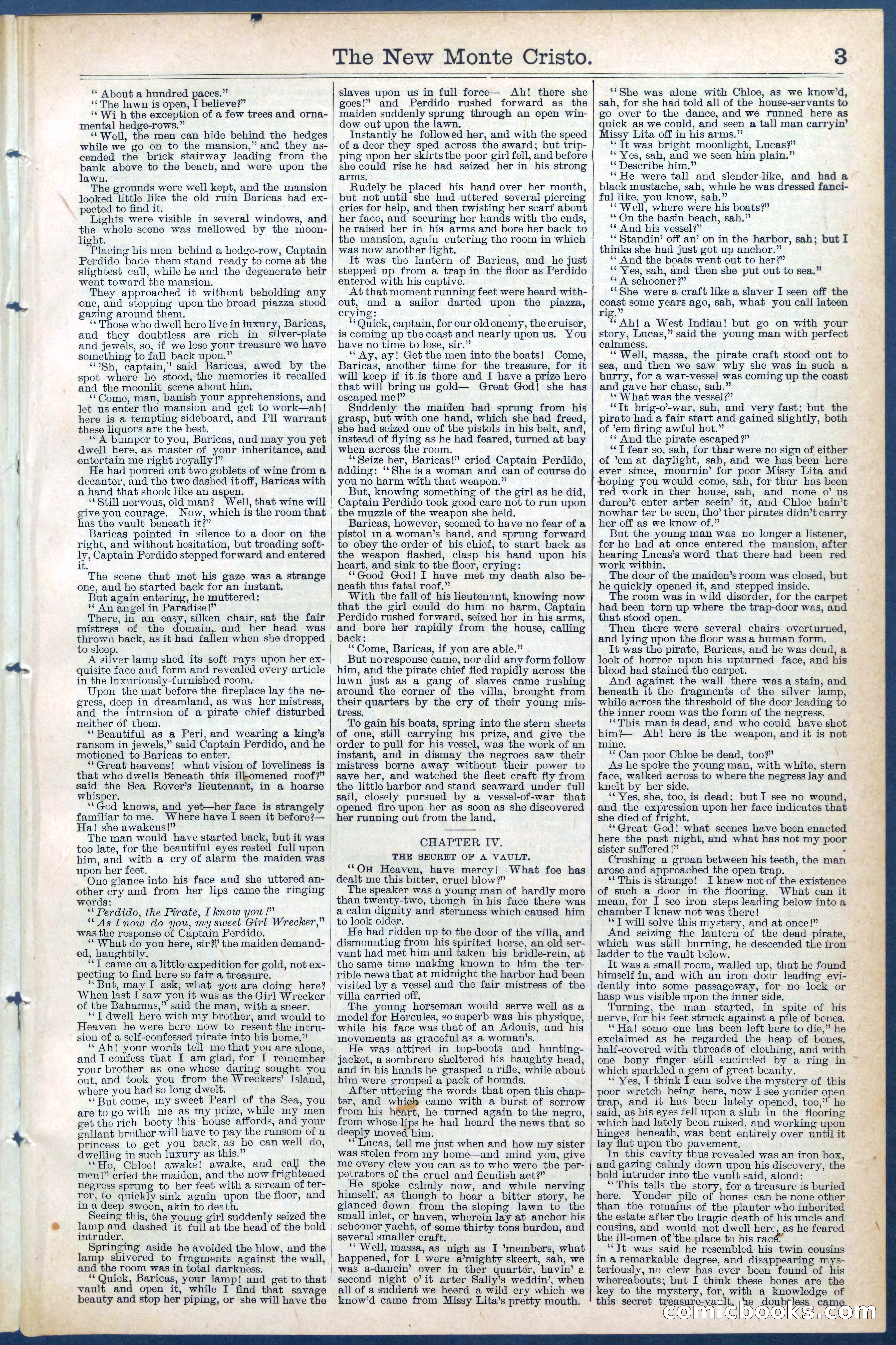 Beadle's Dime Library No. 399: The New Monte Cristo — page 3 of 32