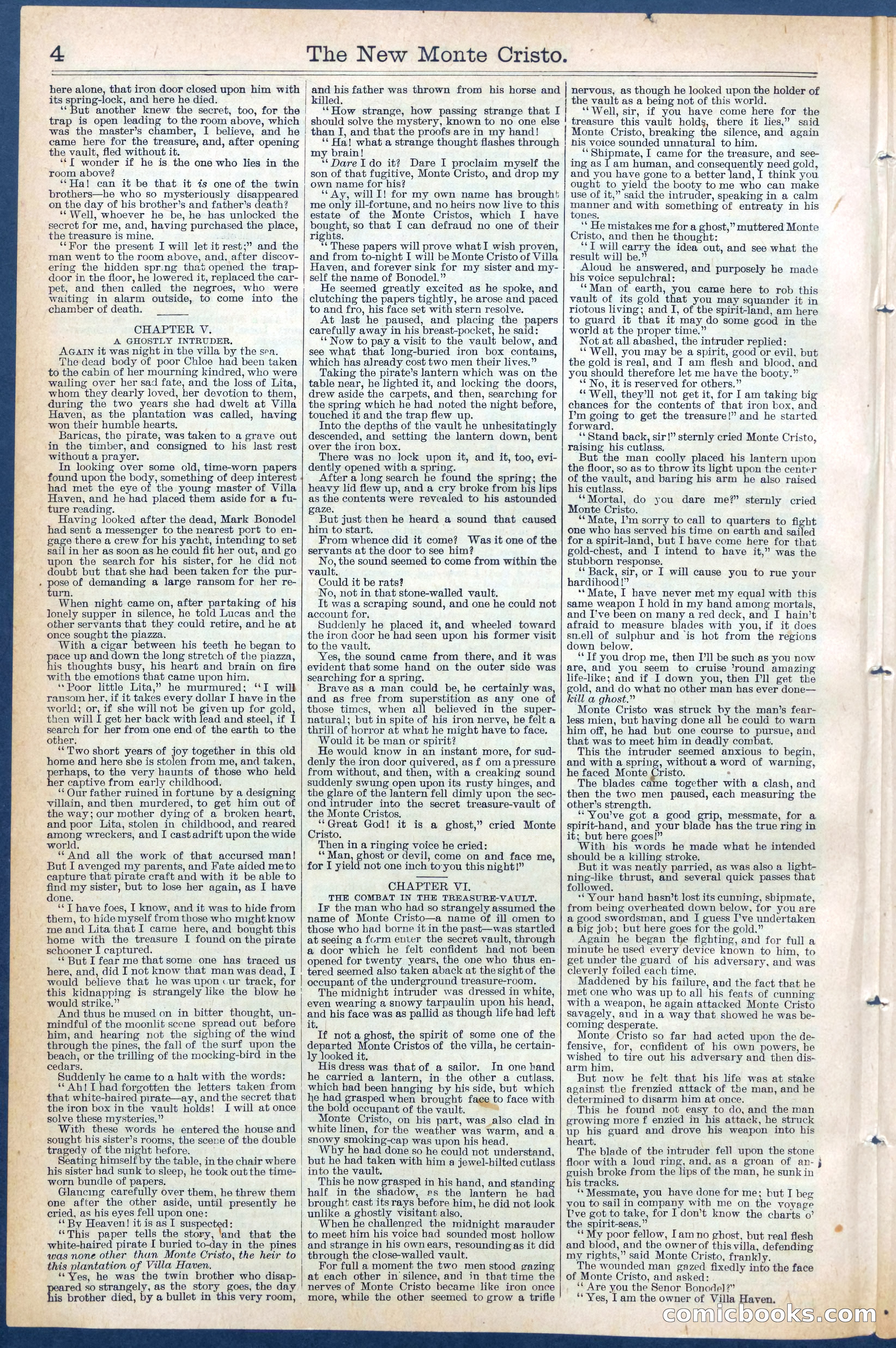 Beadle's Dime Library No. 399: The New Monte Cristo — page 4 of 32
