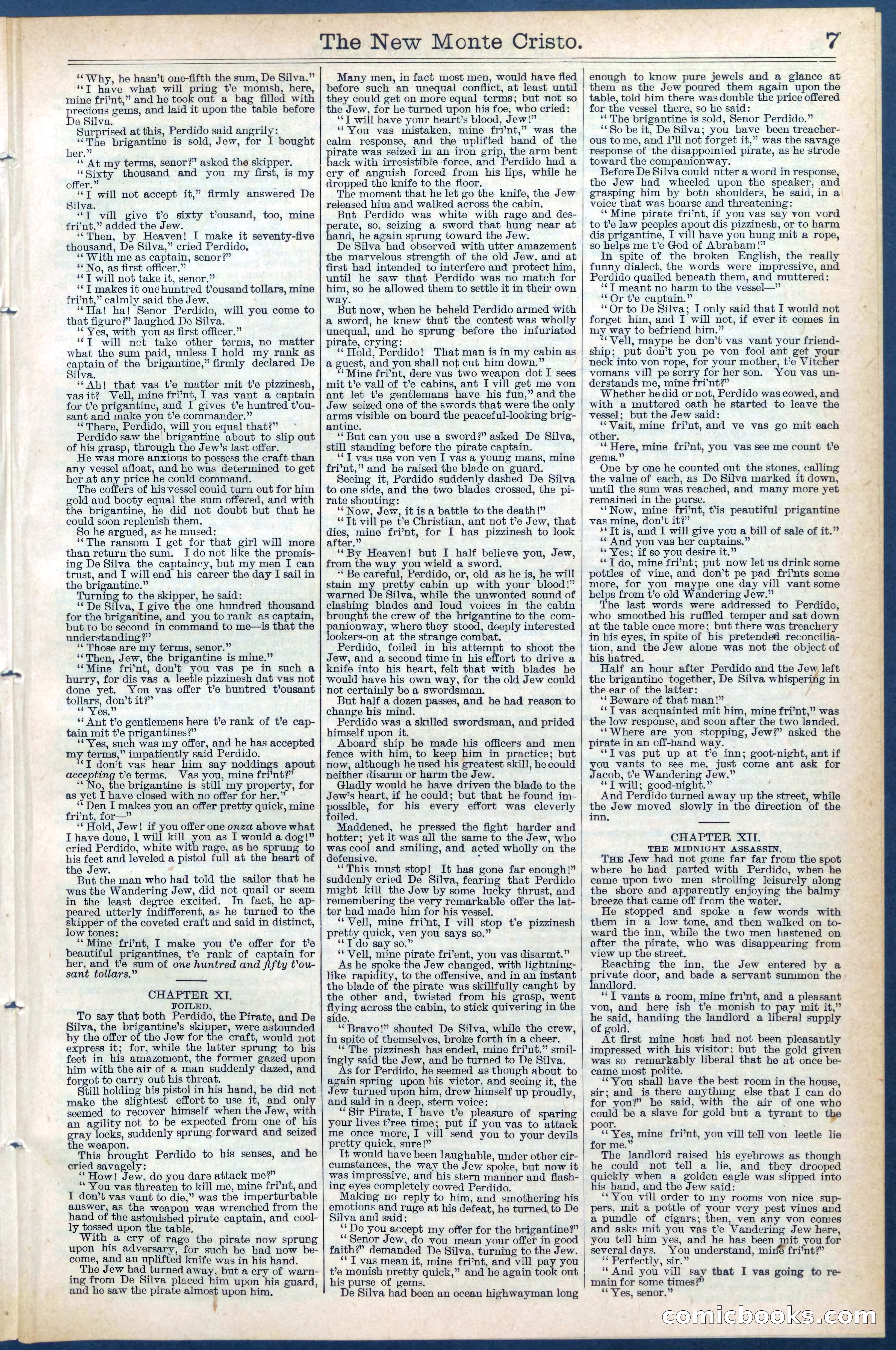 Beadle's Dime Library No. 399: The New Monte Cristo — page 7 of 32