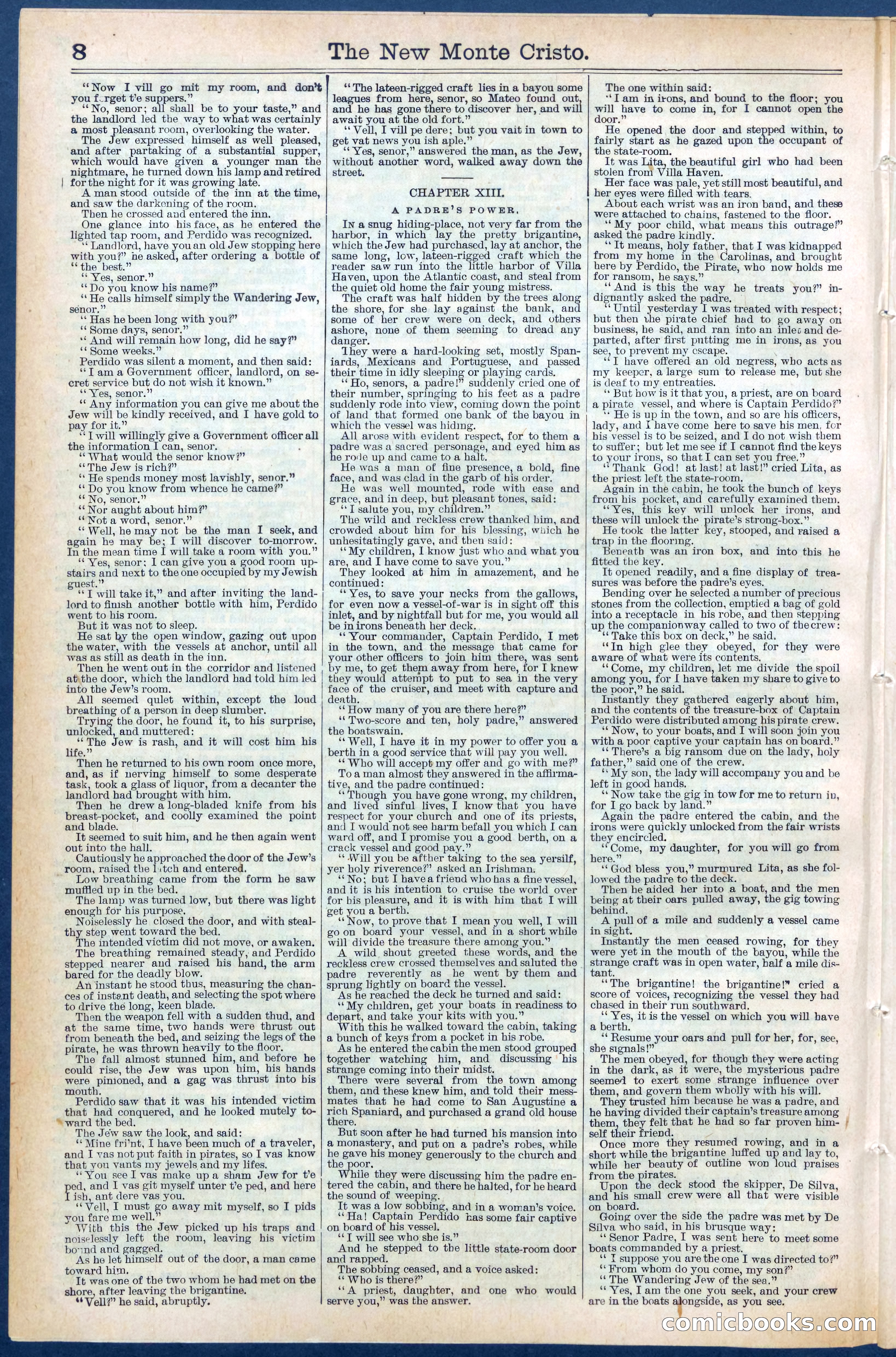 Beadle's Dime Library No. 399: The New Monte Cristo — page 8 of 32
