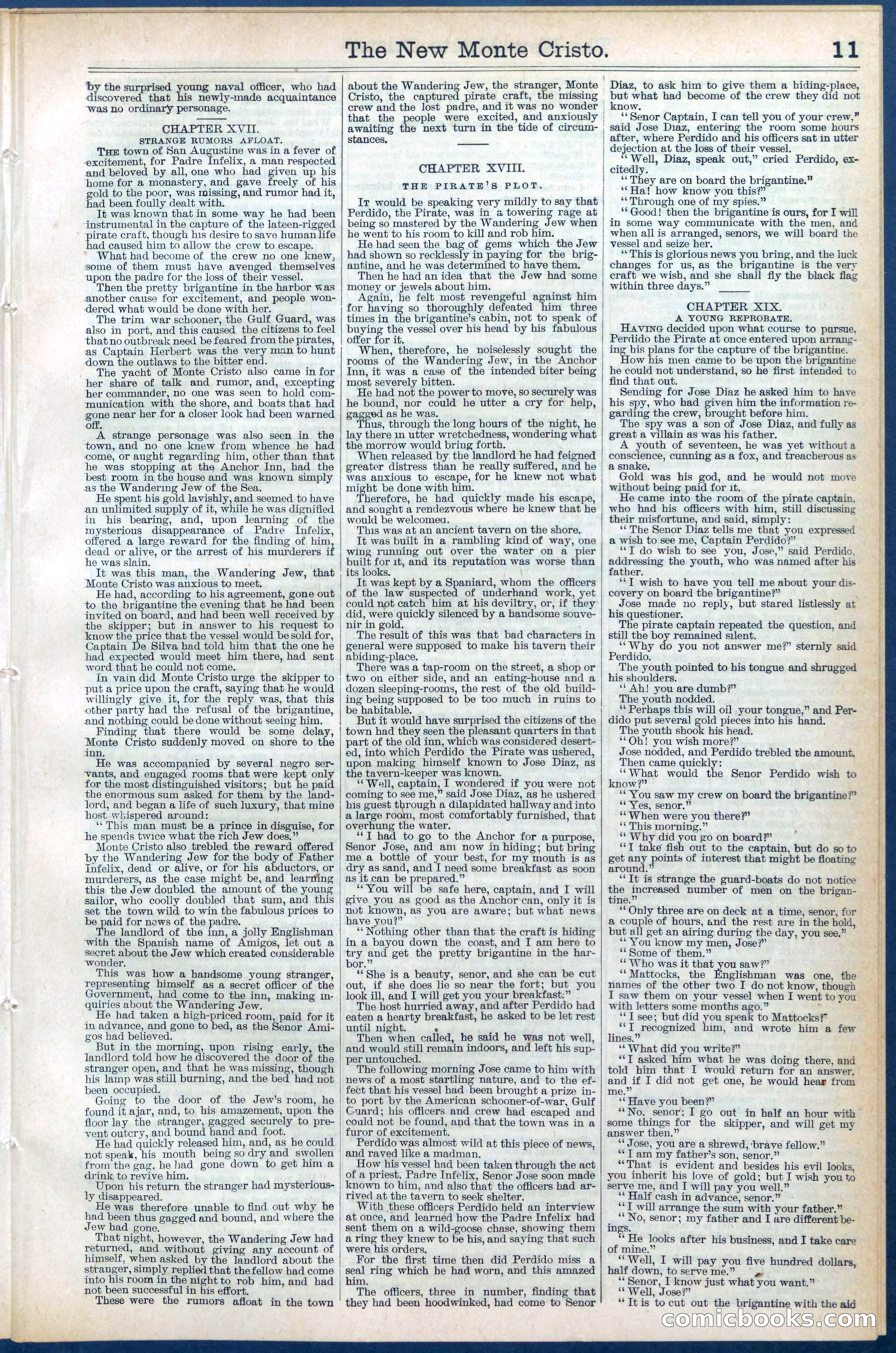 Beadle's Dime Library No. 399: The New Monte Cristo — page 11 of 32