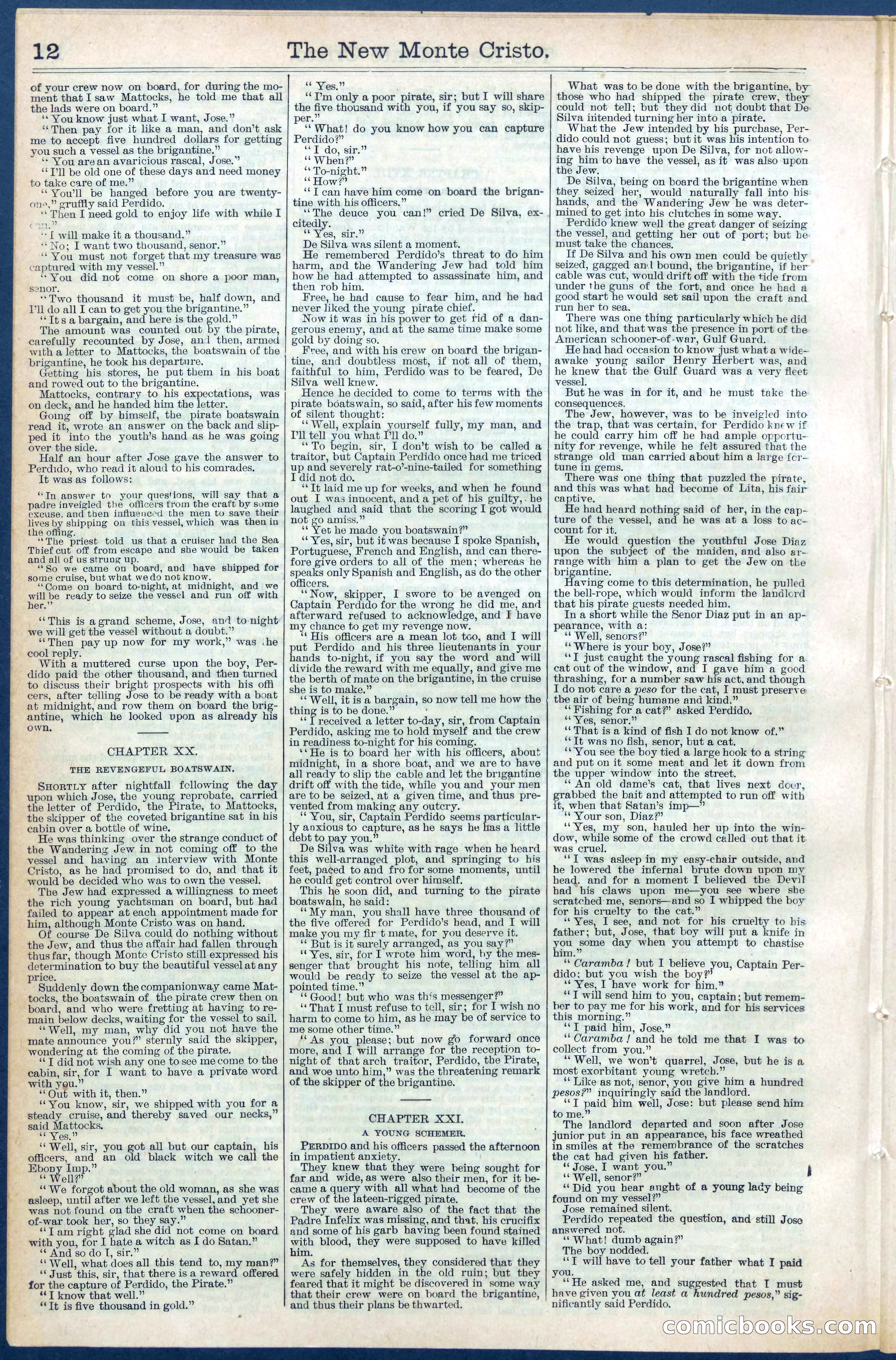 Beadle's Dime Library No. 399: The New Monte Cristo — page 12 of 32