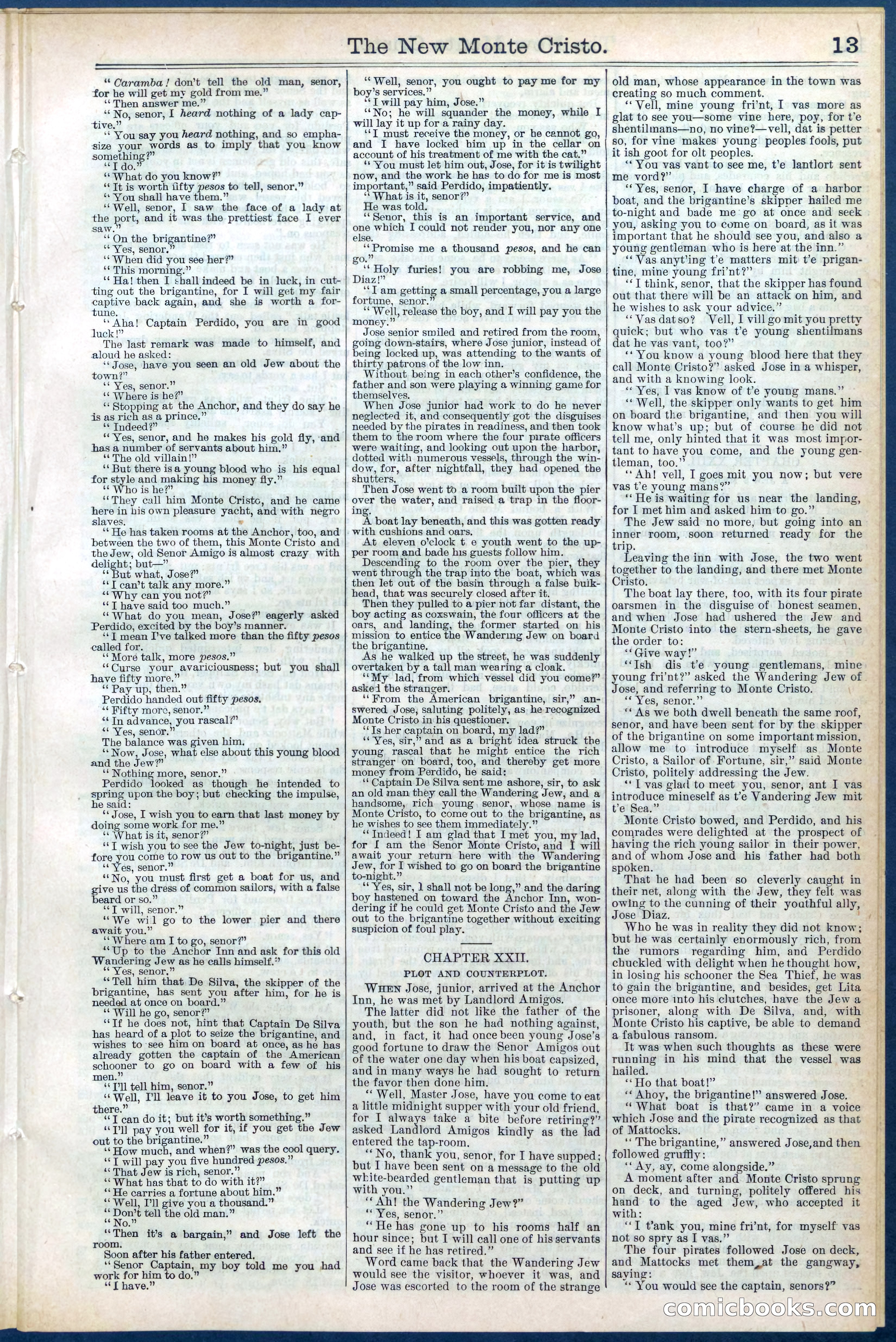 Beadle's Dime Library No. 399: The New Monte Cristo — page 13 of 32