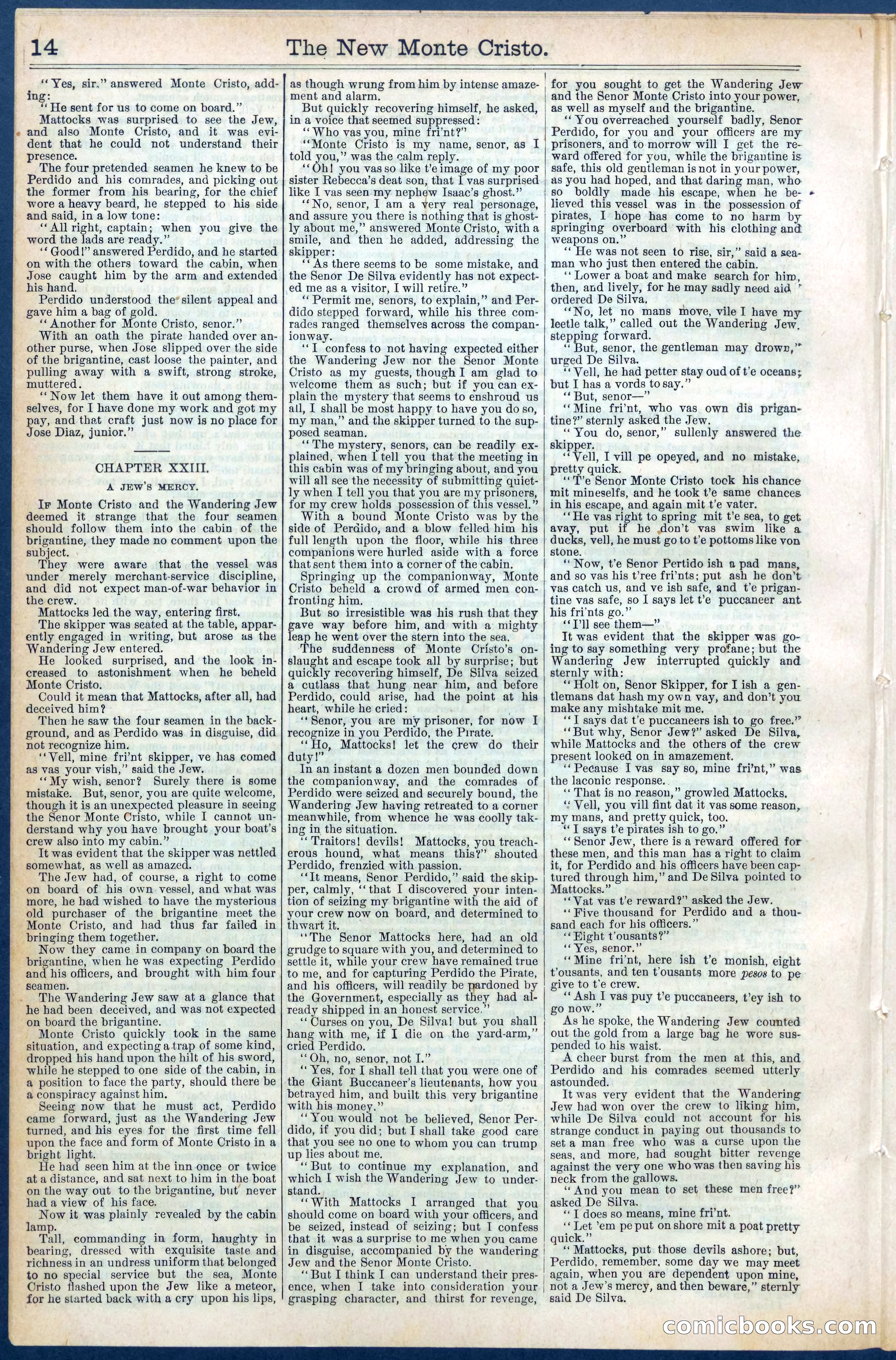 Beadle's Dime Library No. 399: The New Monte Cristo — page 14 of 32