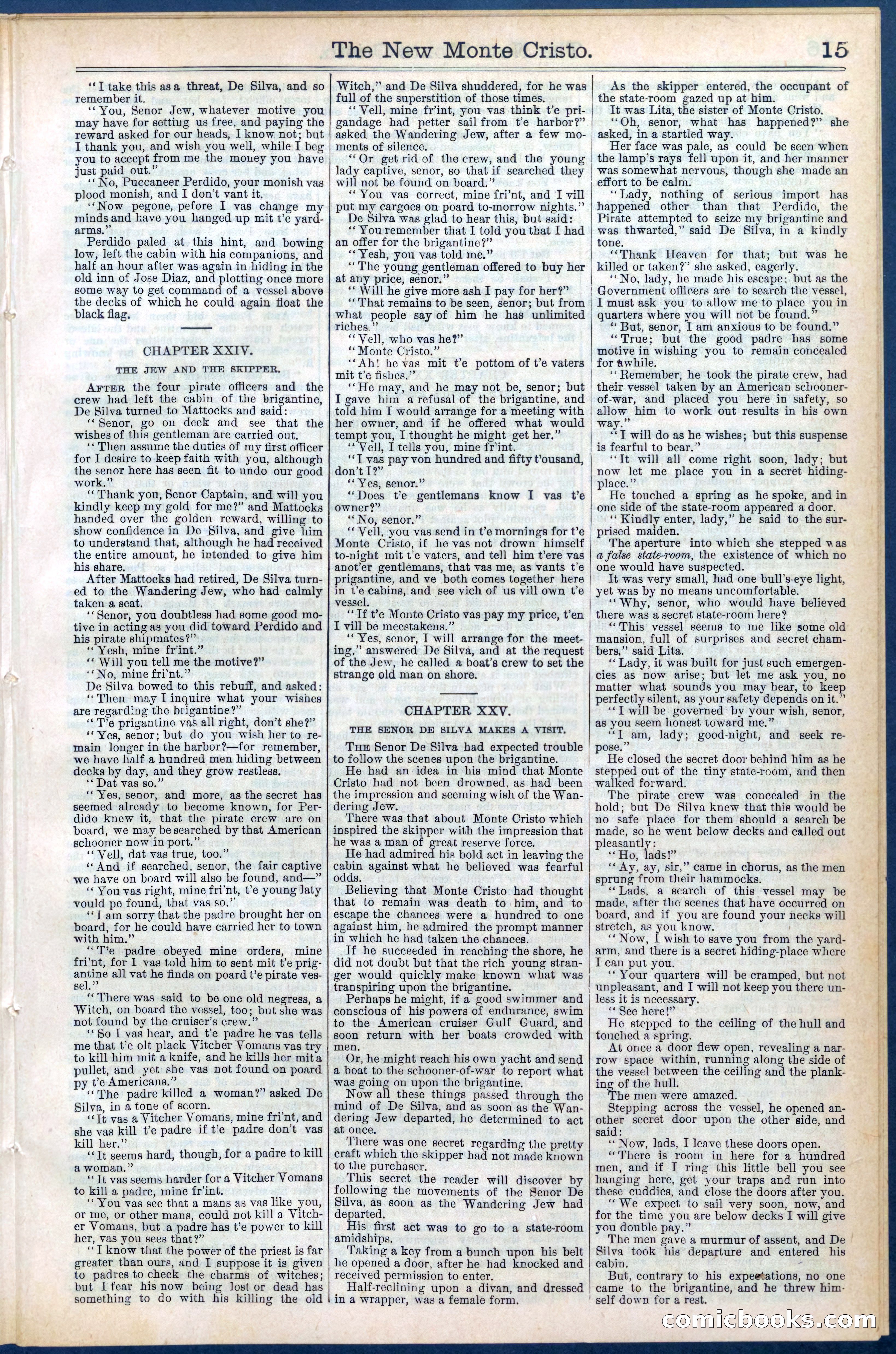Beadle's Dime Library No. 399: The New Monte Cristo — page 15 of 32