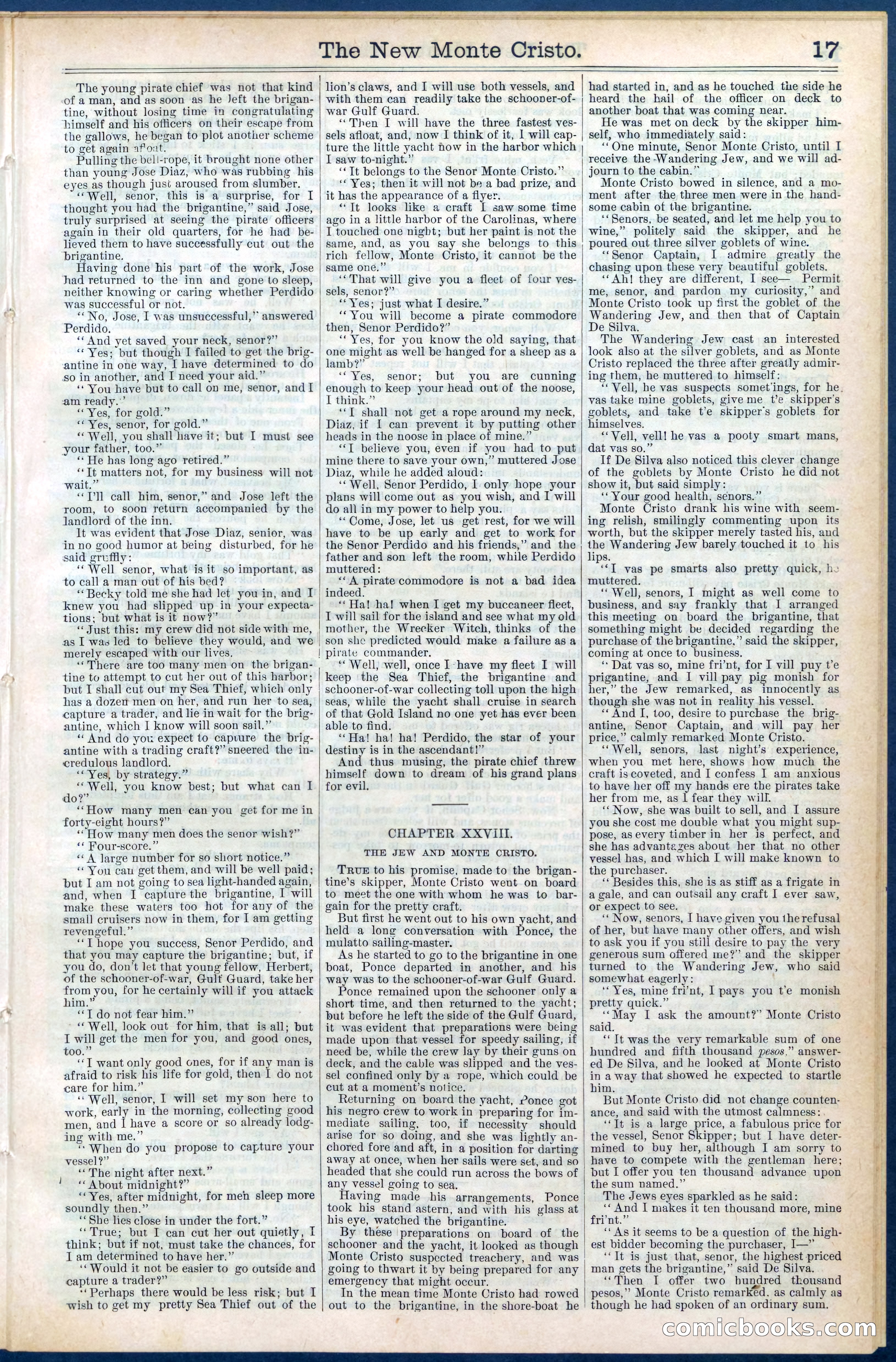 Beadle's Dime Library No. 399: The New Monte Cristo — page 17 of 32