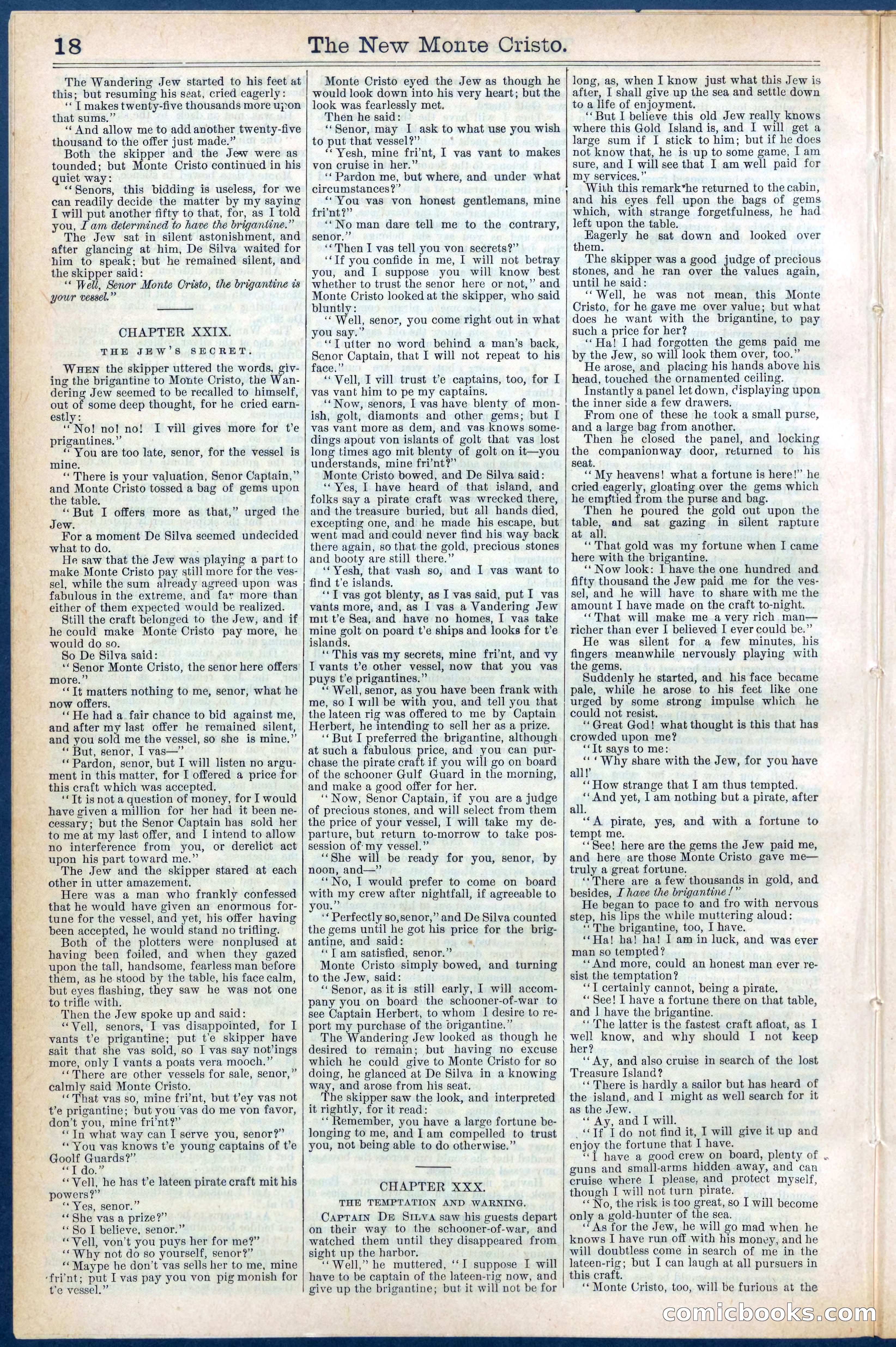 Beadle's Dime Library No. 399: The New Monte Cristo — page 18 of 32