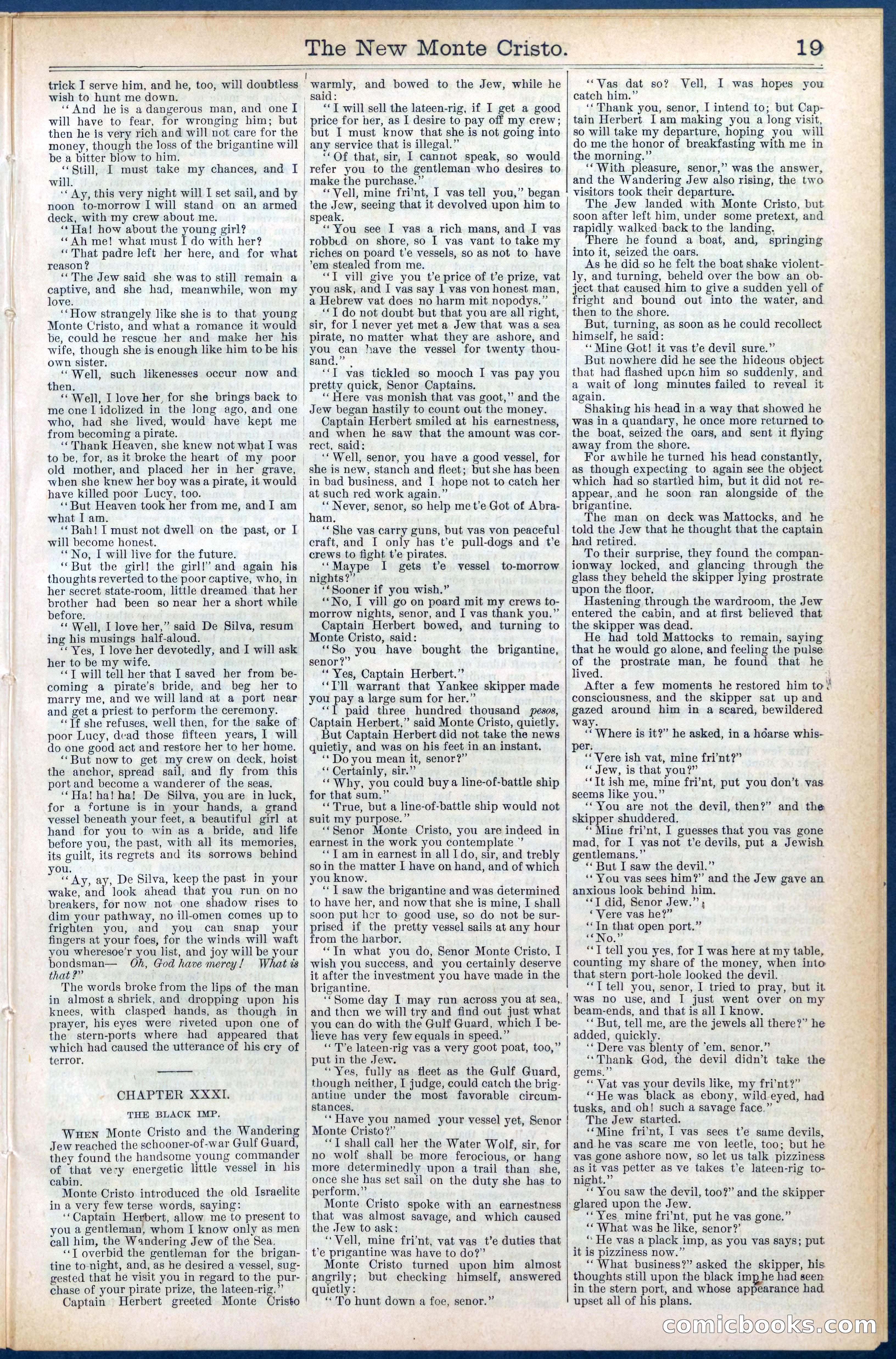 Beadle's Dime Library No. 399: The New Monte Cristo — page 19 of 32