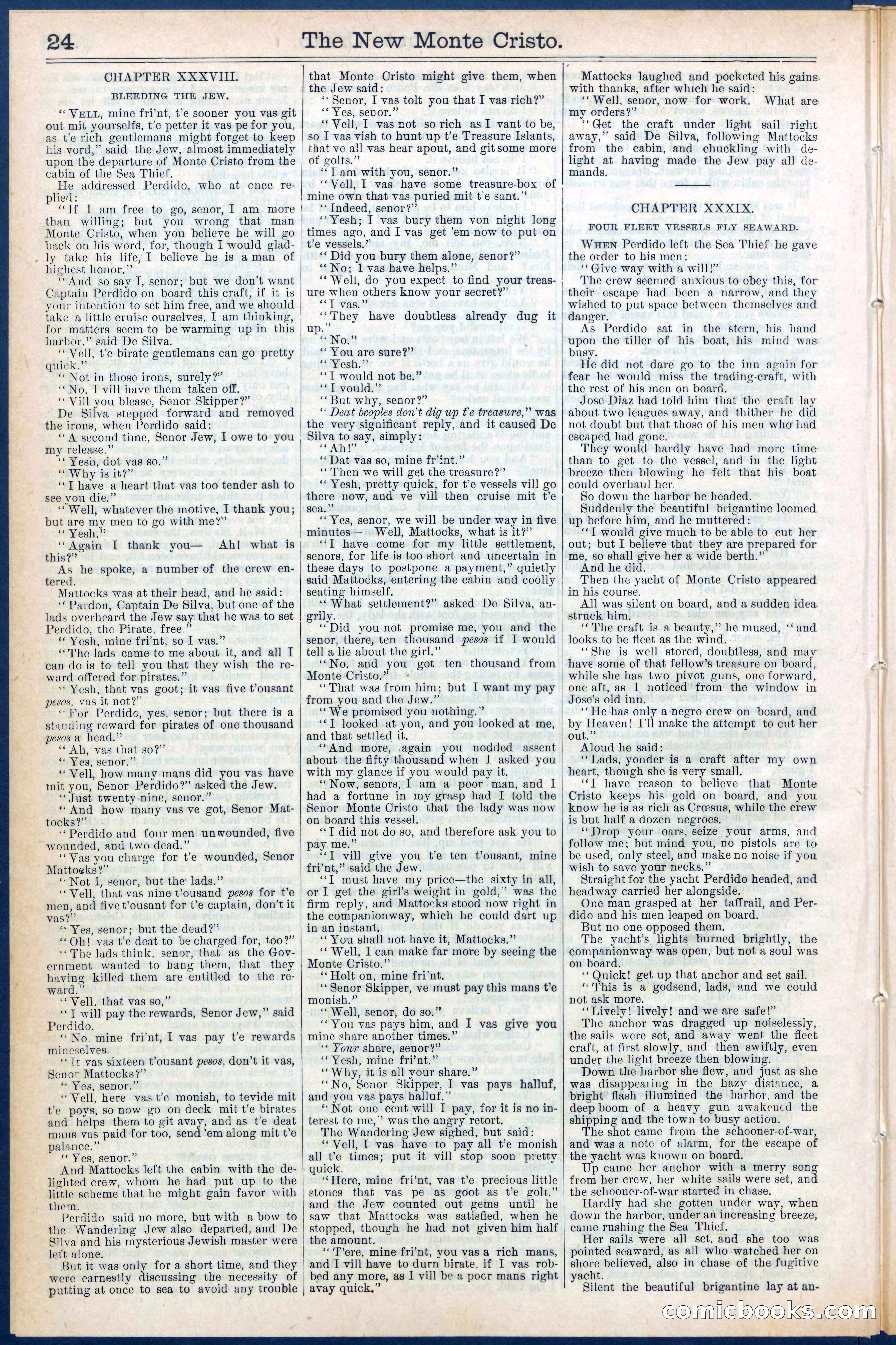 Beadle's Dime Library No. 399: The New Monte Cristo — page 24 of 32