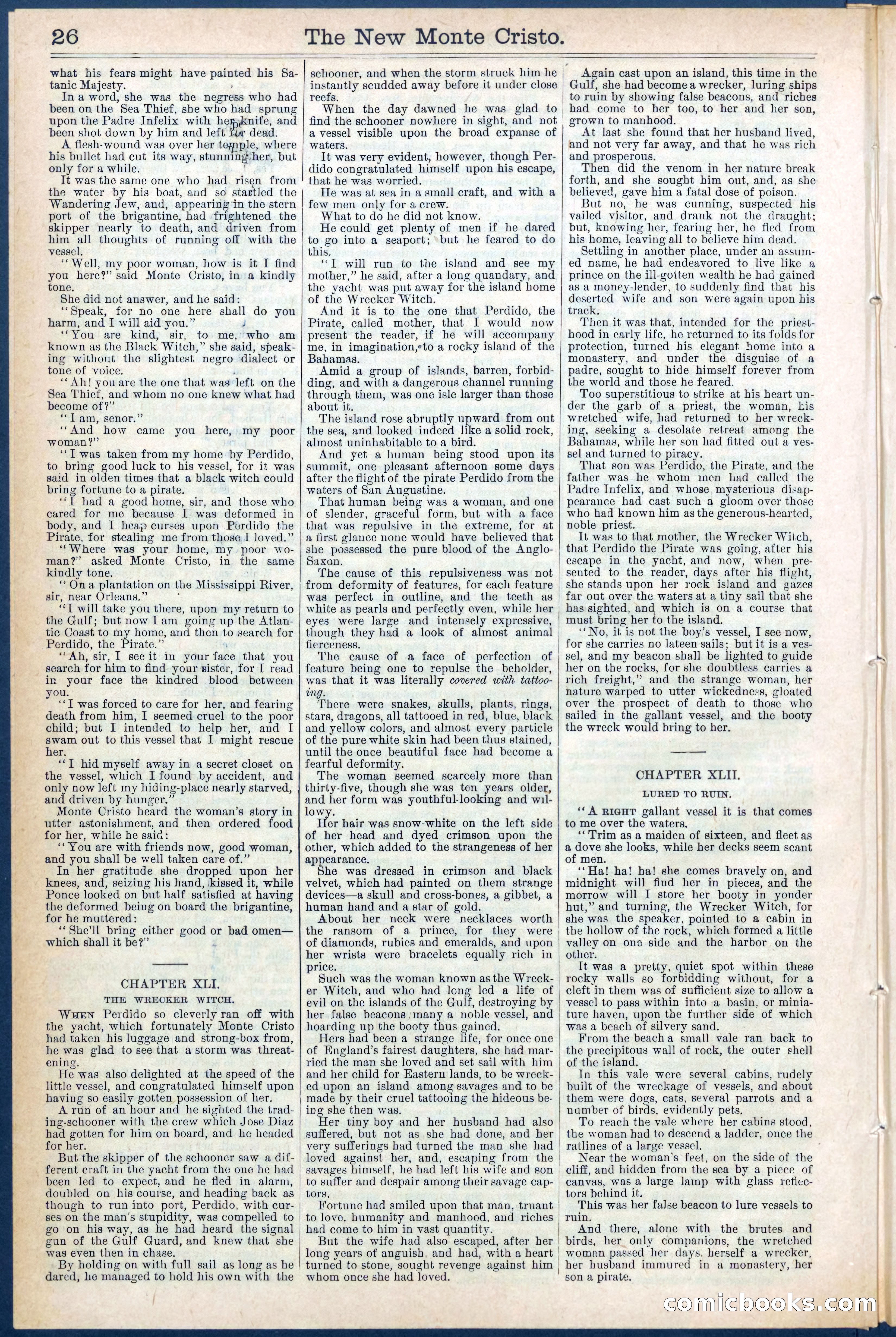 Beadle's Dime Library No. 399: The New Monte Cristo — page 26 of 32