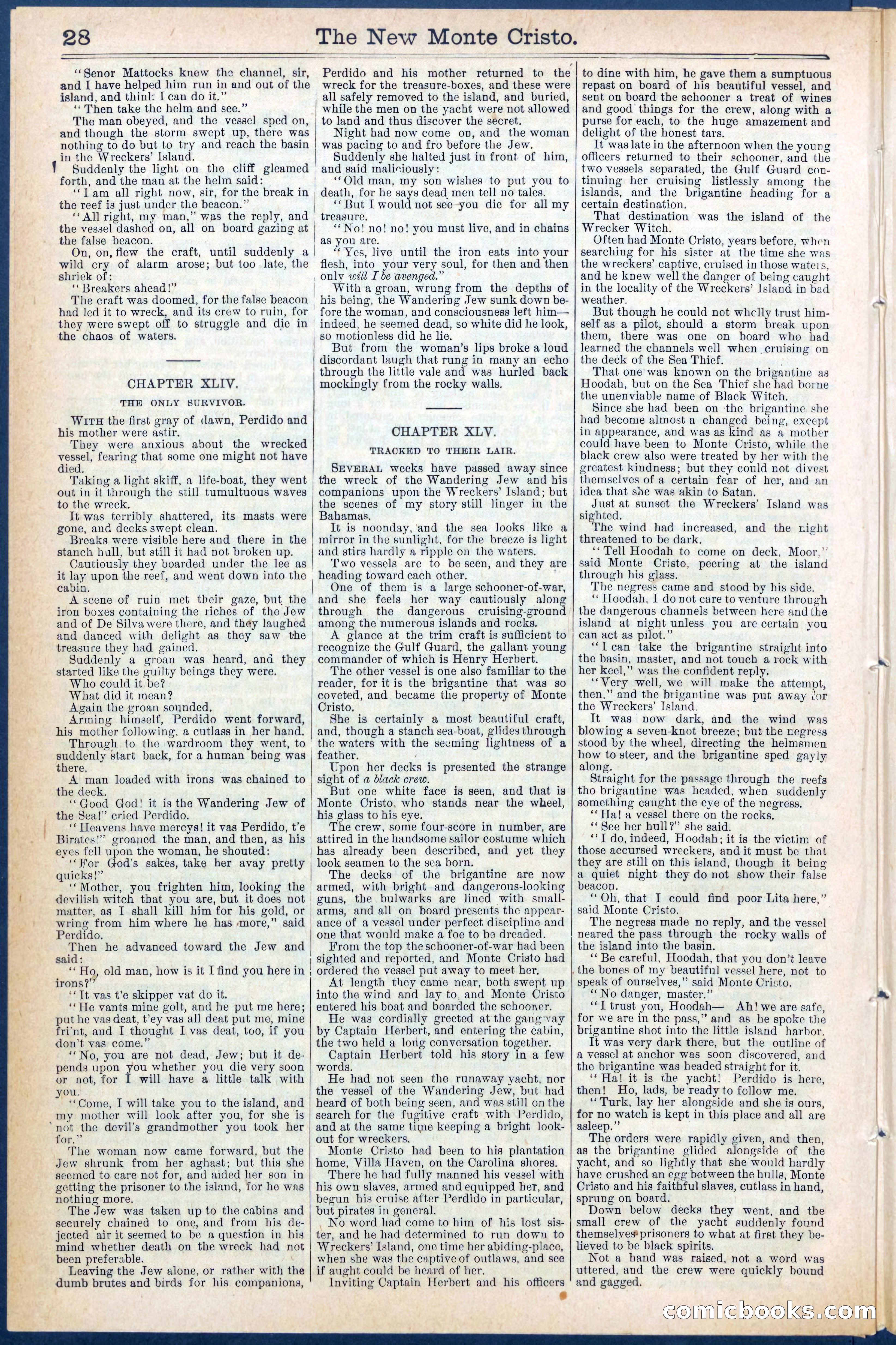Beadle's Dime Library No. 399: The New Monte Cristo — page 28 of 32