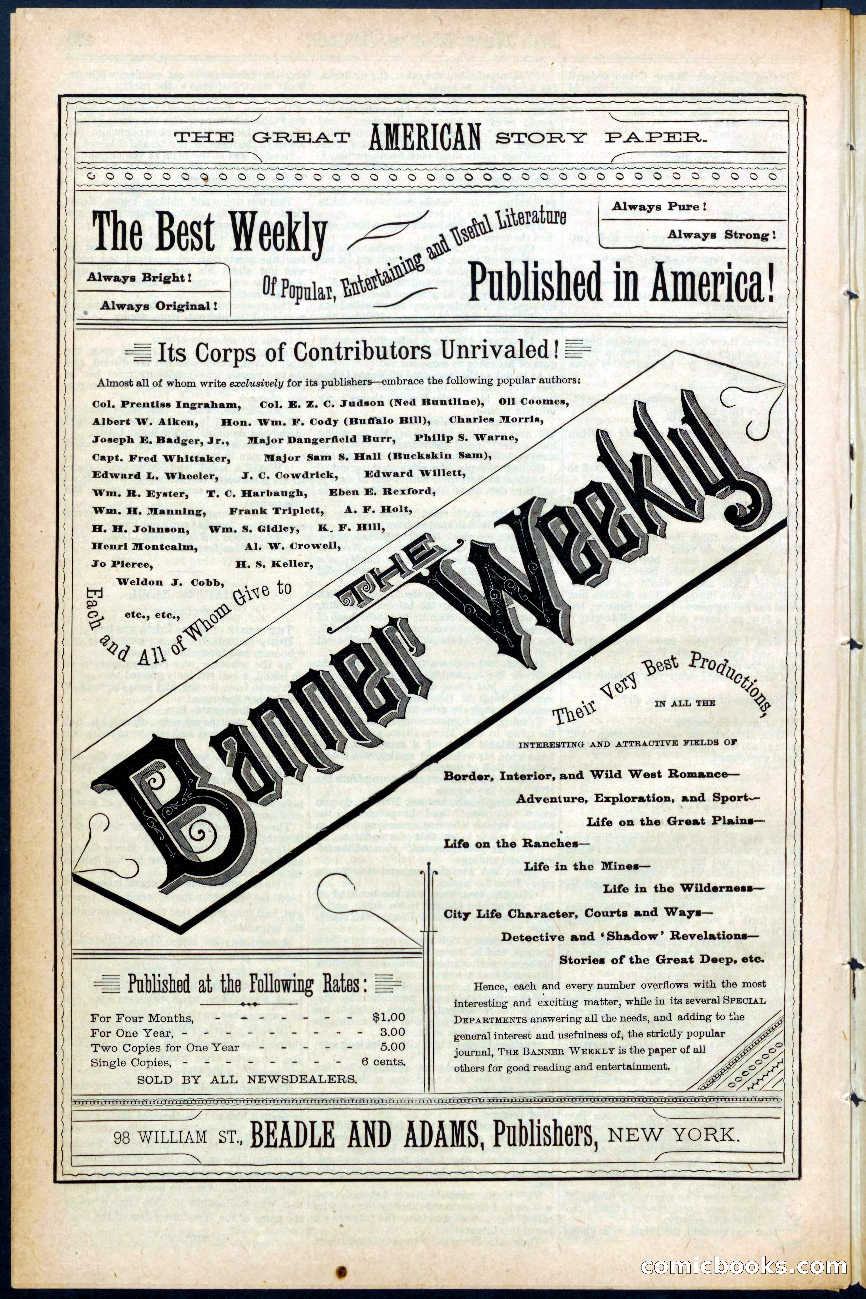 Beadle's Dime Library No. 399: The New Monte Cristo — page 30 of 32