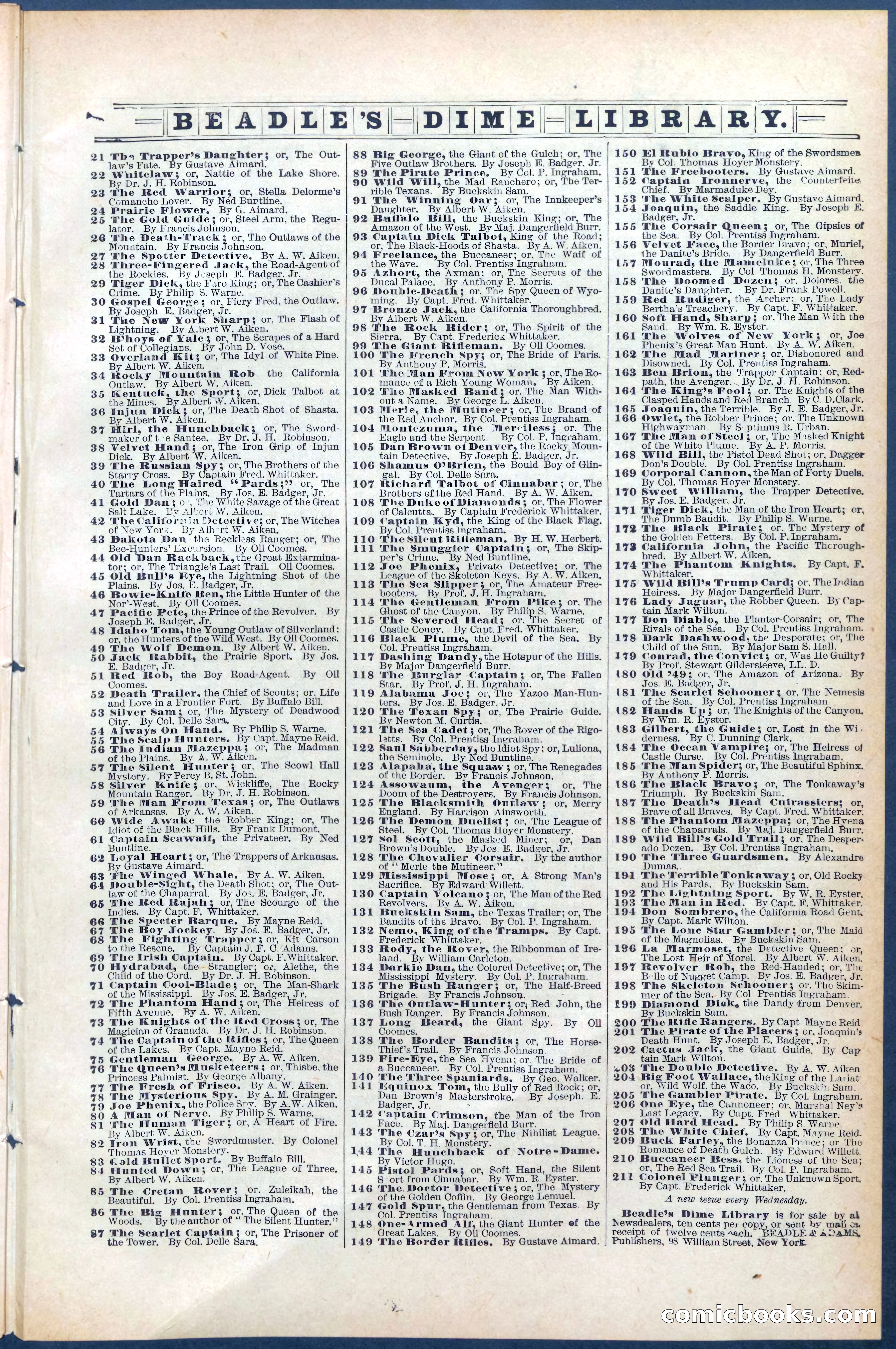 Beadle's Dime Library No. 399: The New Monte Cristo — page 31 of 32