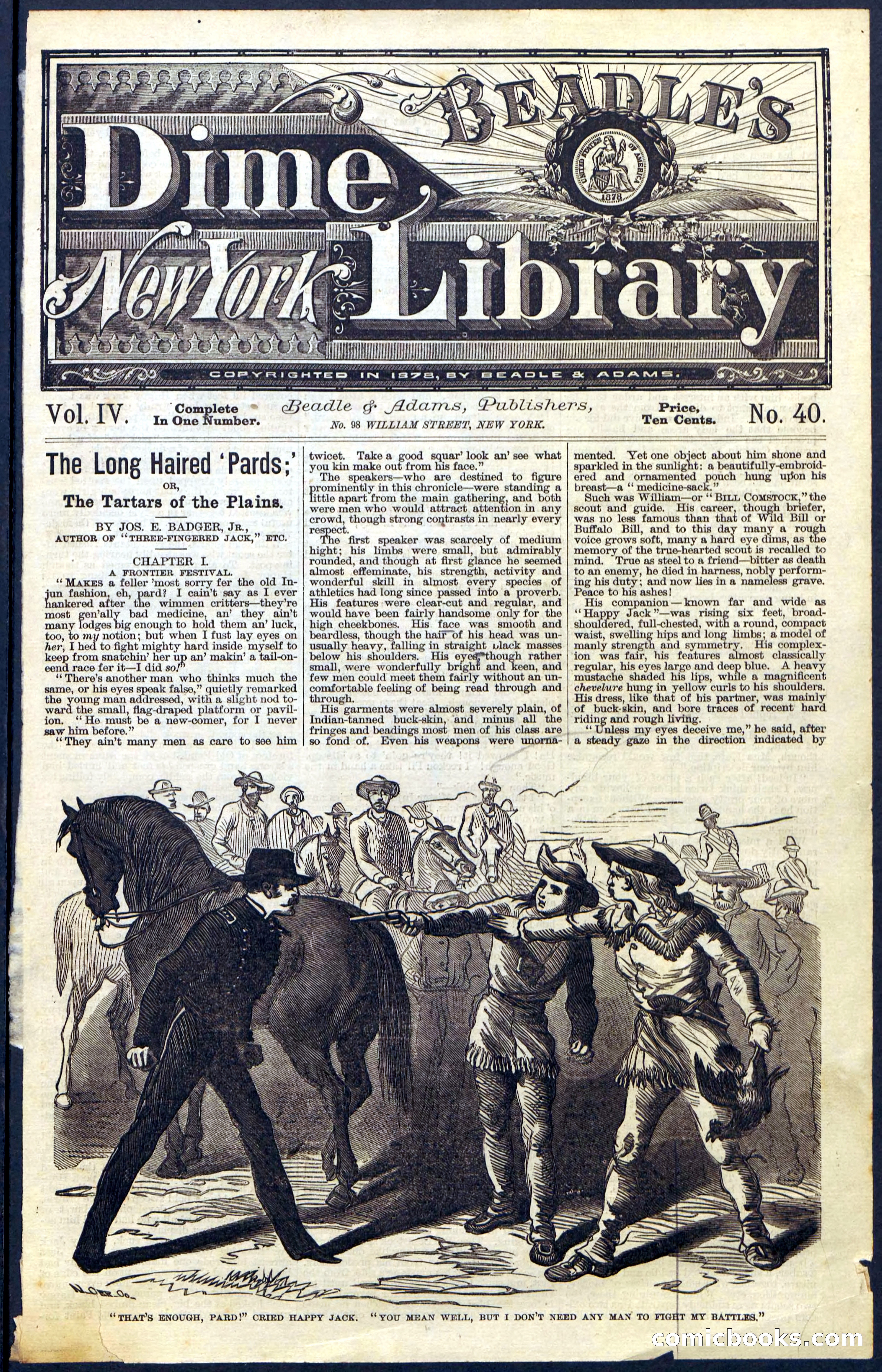 Beadle's New York Dime Library, No. 40
