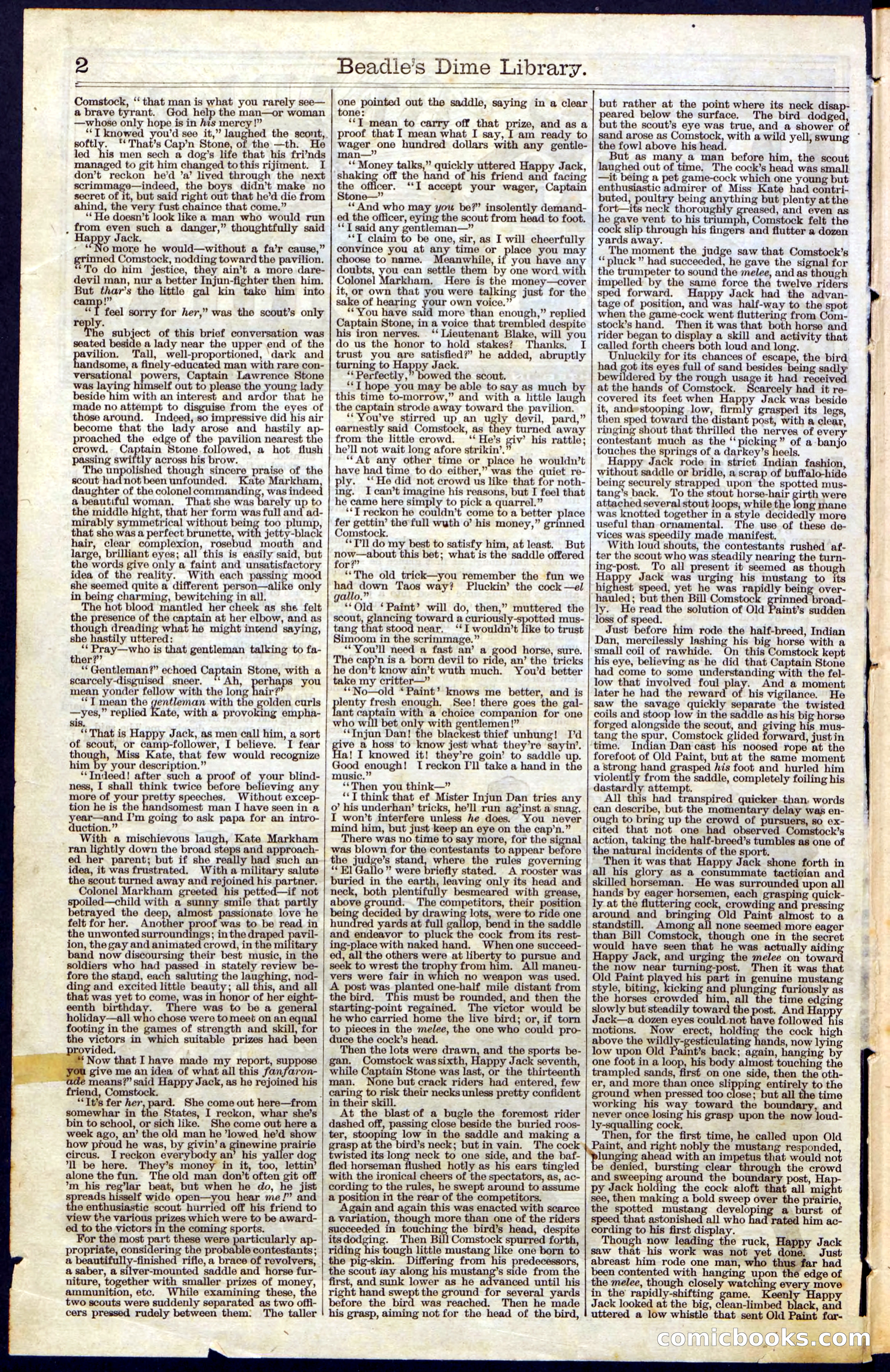 Beadle's New York Dime Library, No. 40 — page 2 of 32