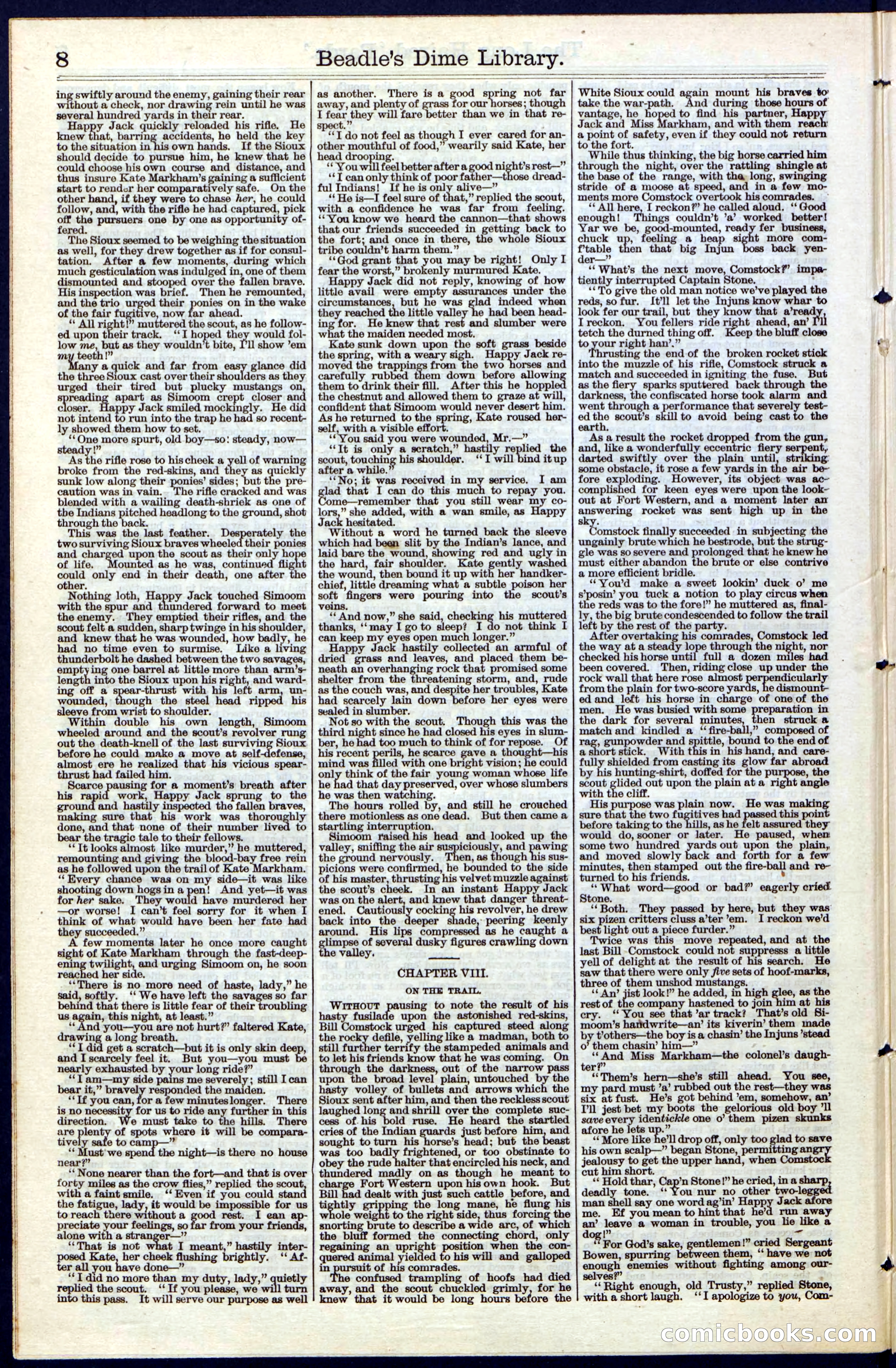 Beadle's New York Dime Library, No. 40 — page 8 of 32