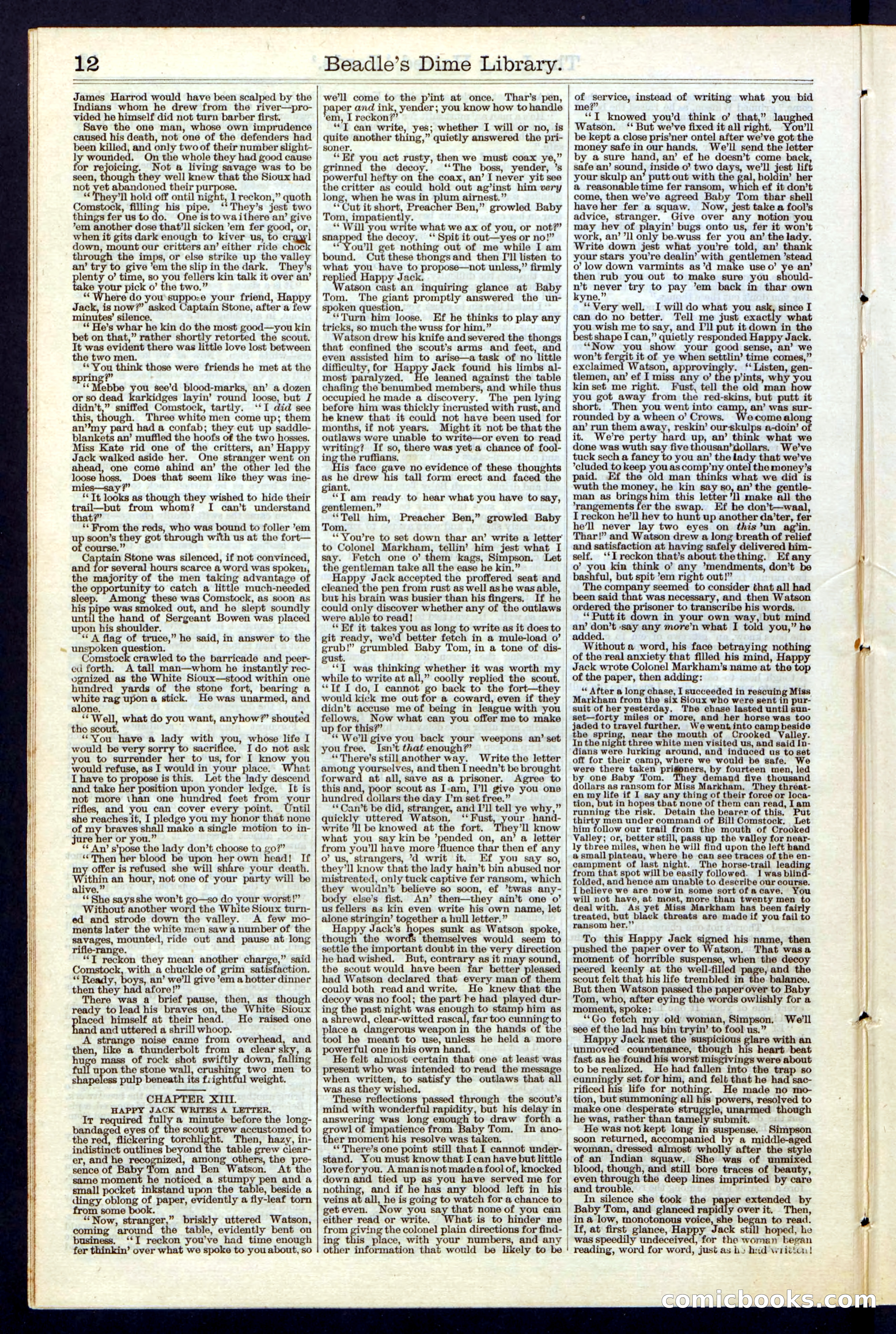 Beadle's New York Dime Library, No. 40 — page 12 of 32