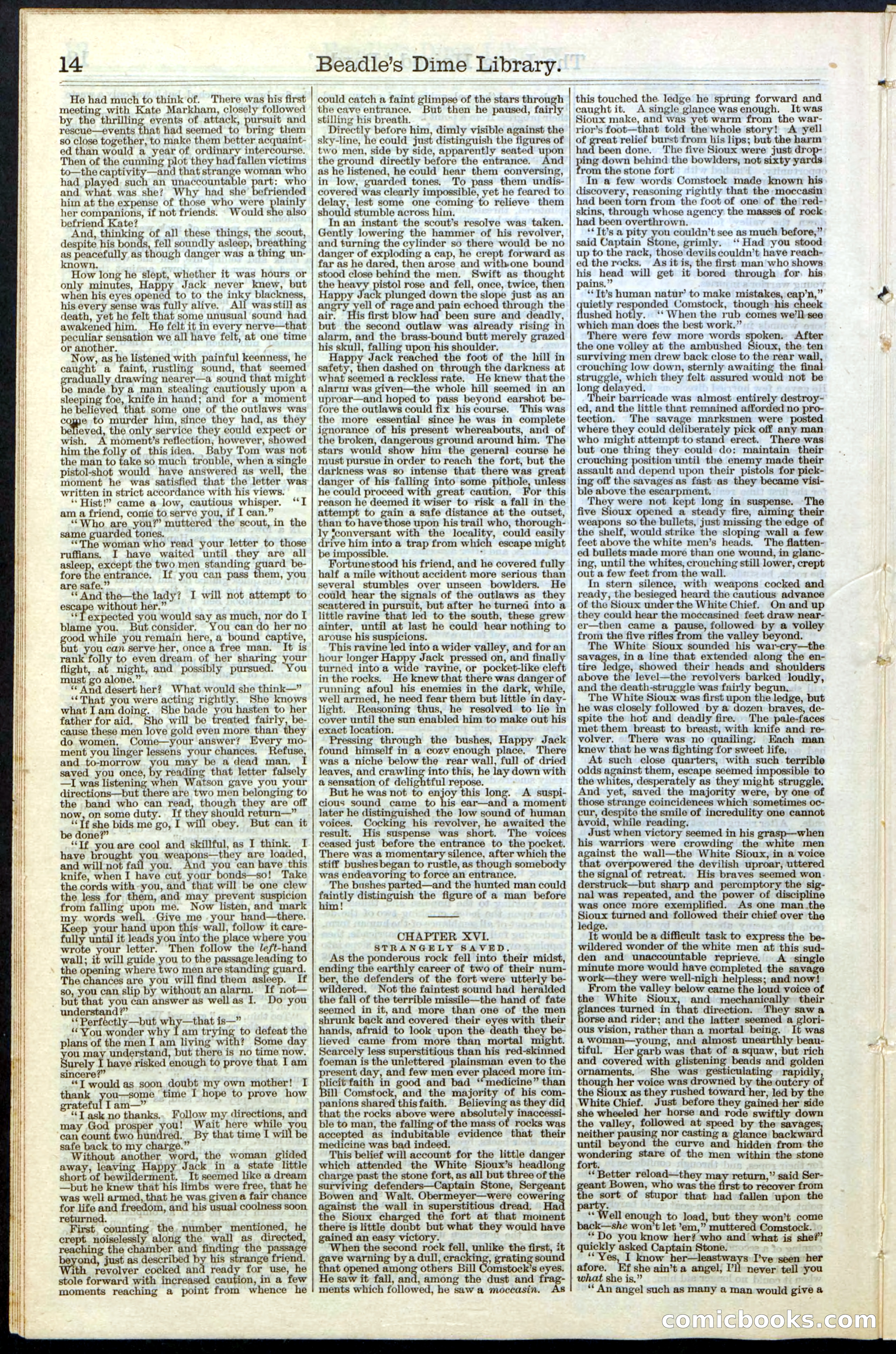 Beadle's New York Dime Library, No. 40 — page 14 of 32