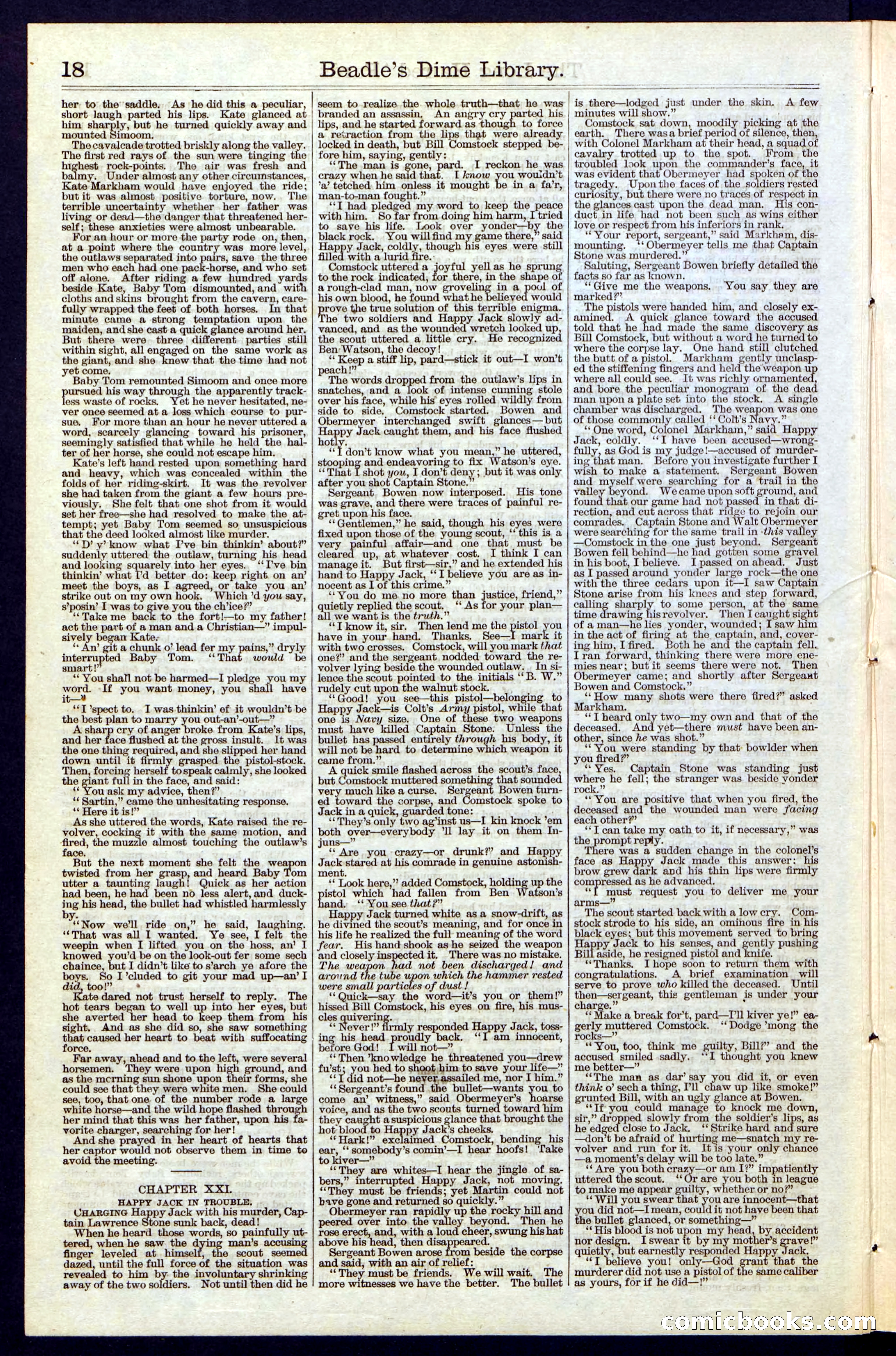 Beadle's New York Dime Library, No. 40 — page 18 of 32