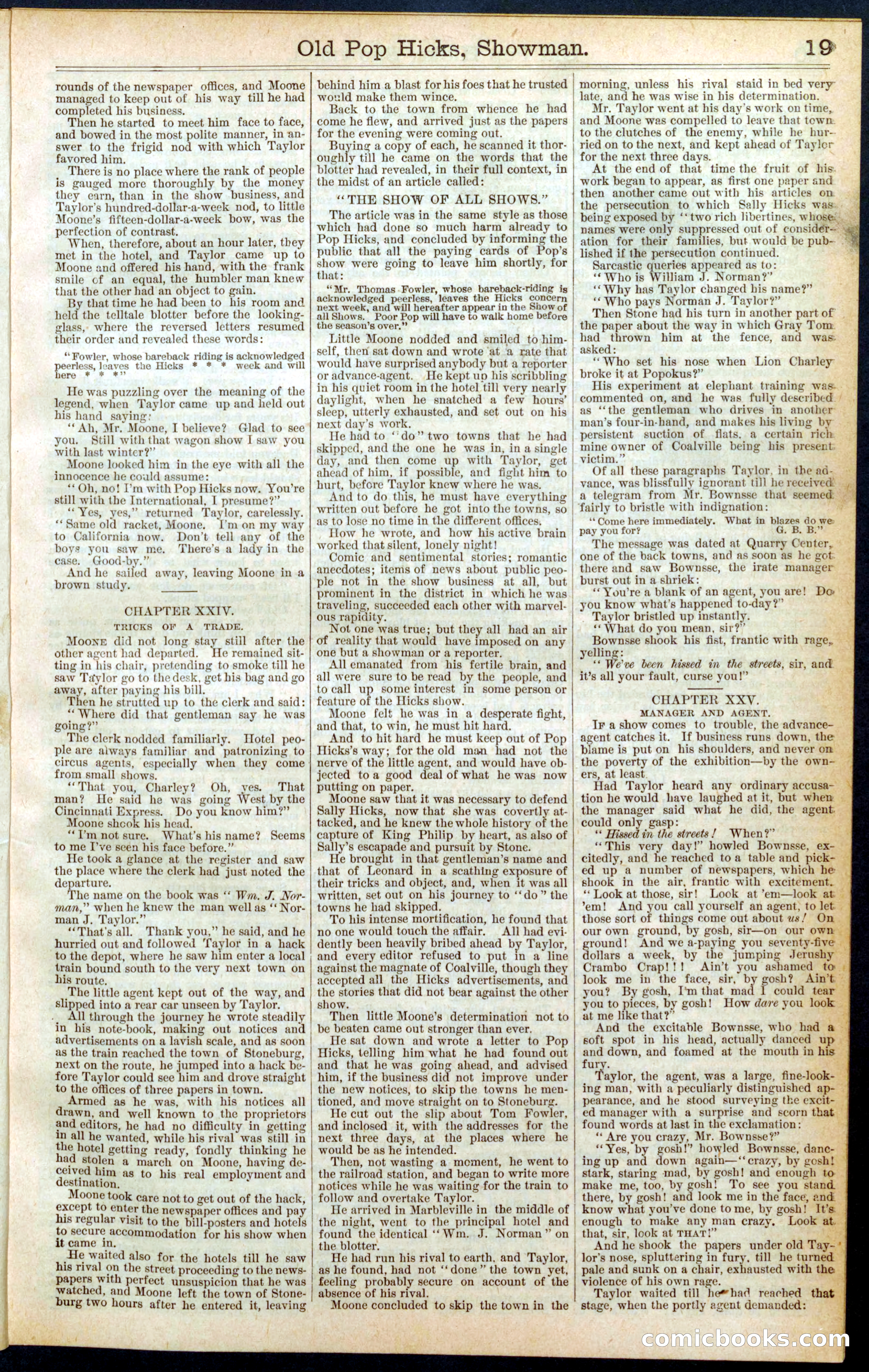 Beadle's Dime Library, No. 406 — page 19 of 32