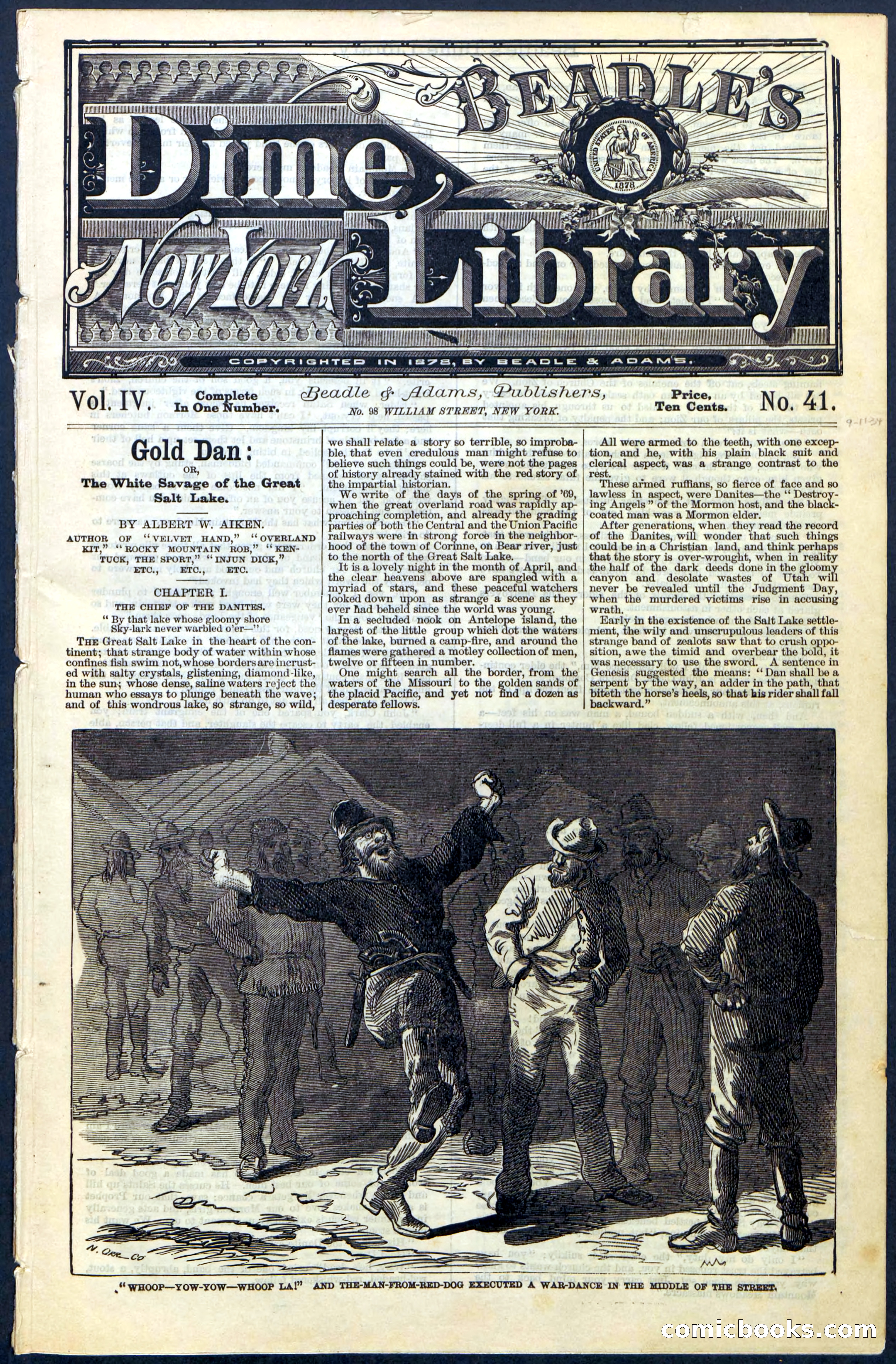 Beadle's New York Dime Library, No. 41 — page 1 of 32