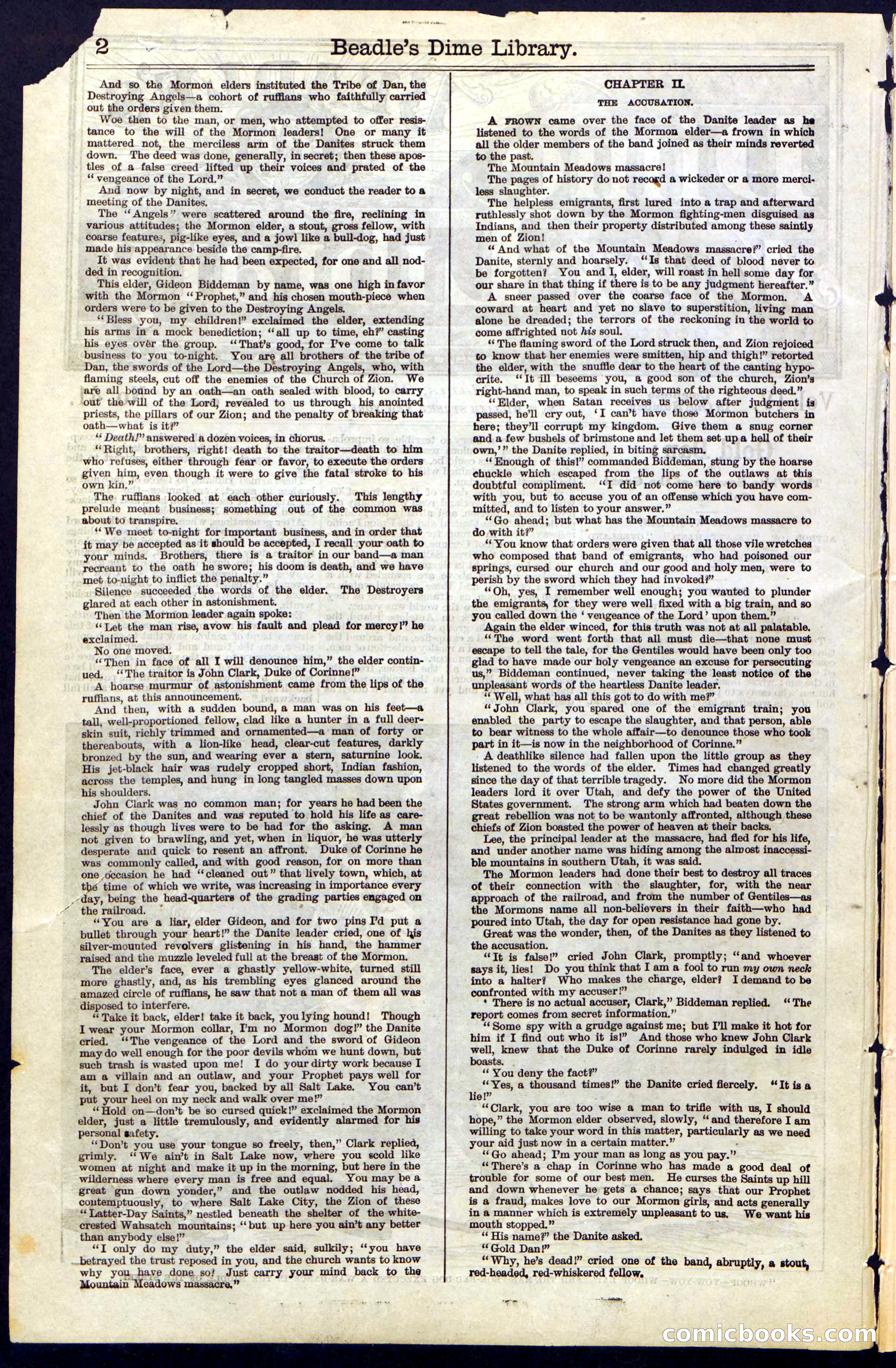 Beadle's New York Dime Library, No. 41 — page 2 of 32